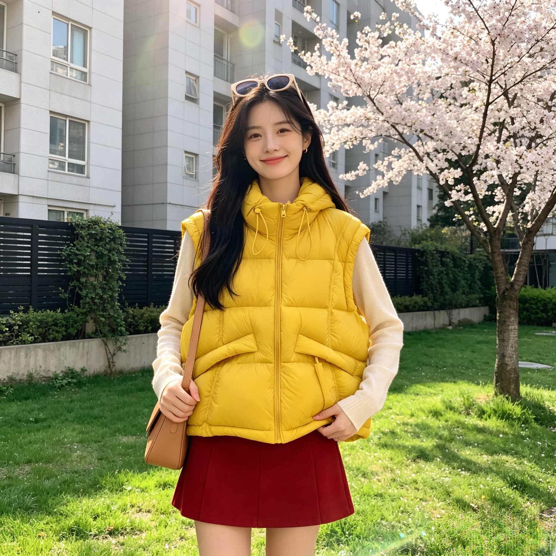 부드러운 바람 연령 감소 루즈핏 빅 사이즈 작은 키 민소매 어깨 두꺼운 보온 면 의류 조끼 재킷 여성 레저 트렌디 이미지 5