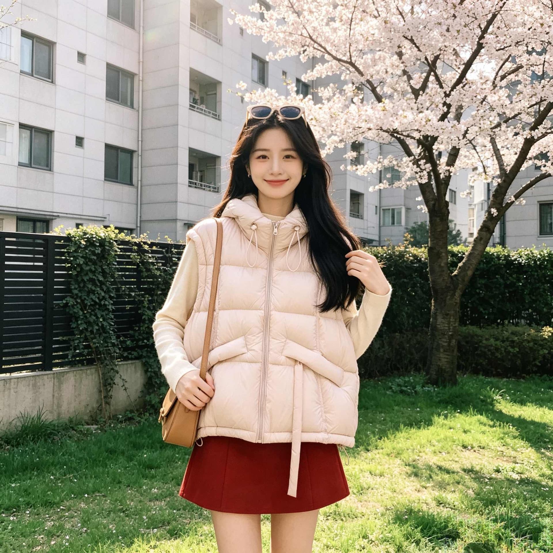 부드러운 바람 연령 감소 루즈핏 빅 사이즈 작은 키 민소매 어깨 두꺼운 보온 면 의류 조끼 재킷 여성 레저 트렌디 상세 이미지 2