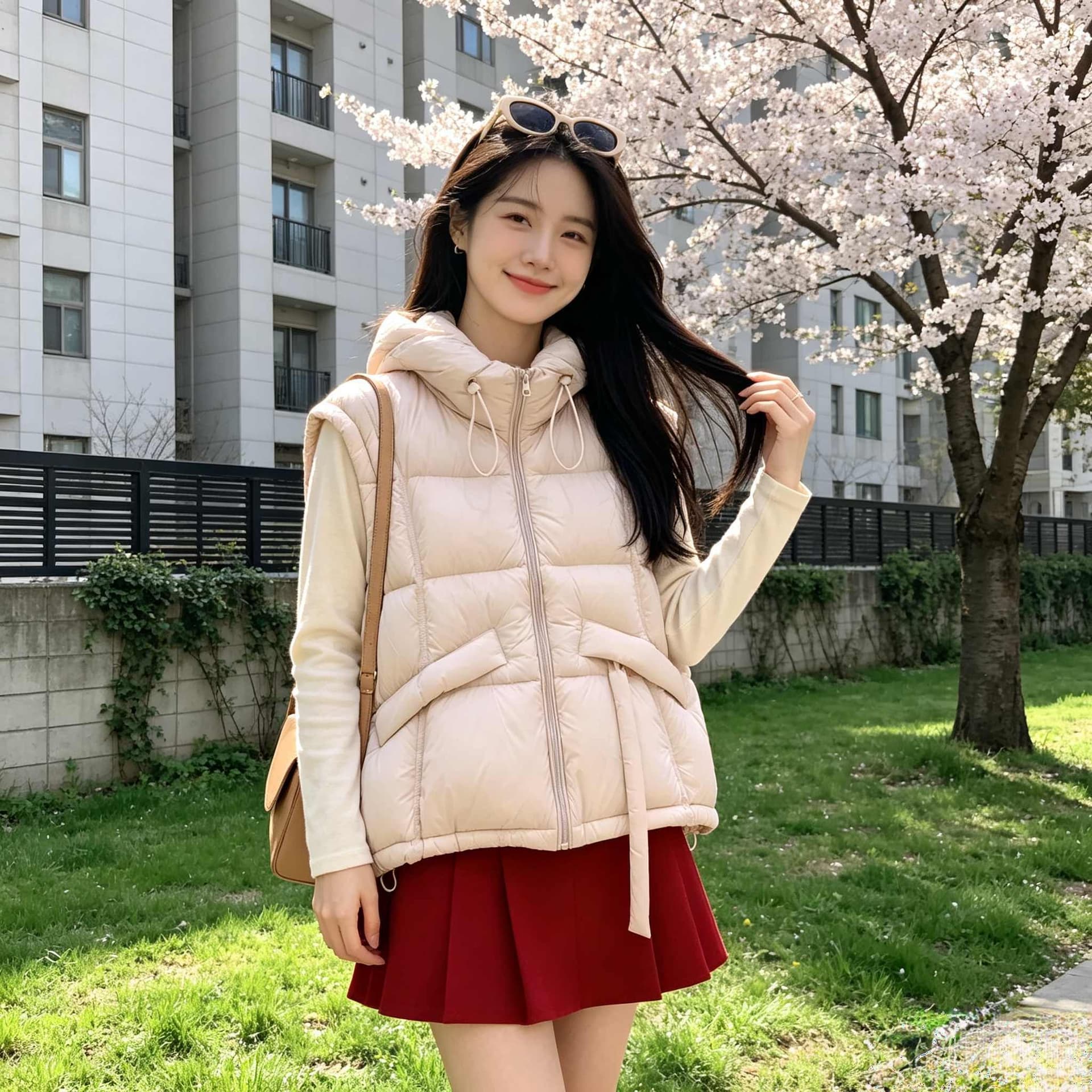 부드러운 바람 연령 감소 루즈핏 빅 사이즈 작은 키 민소매 어깨 두꺼운 보온 면 의류 조끼 재킷 여성 레저 트렌디 상세 이미지 3