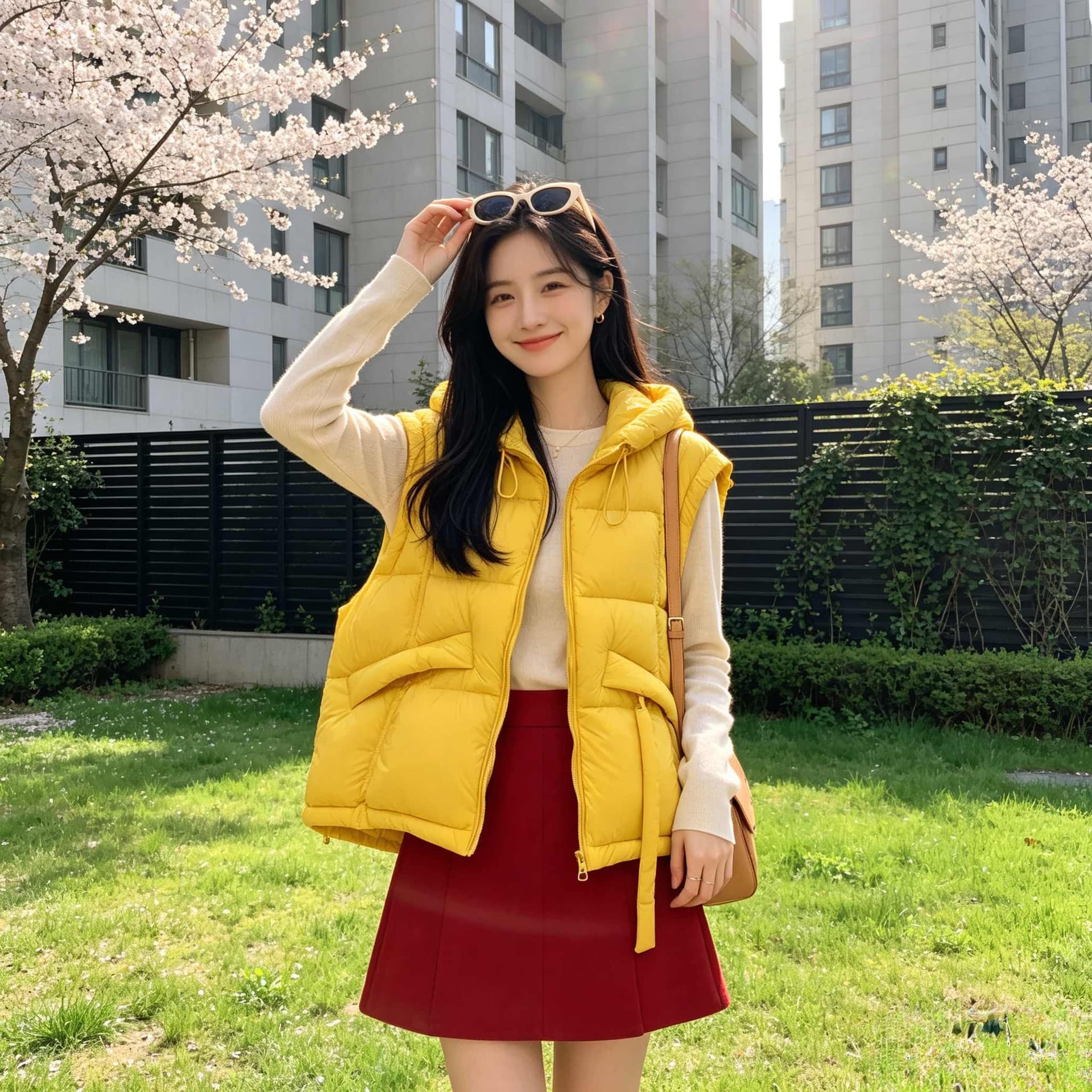부드러운 바람 연령 감소 루즈핏 빅 사이즈 작은 키 민소매 어깨 두꺼운 보온 면 의류 조끼 재킷 여성 레저 트렌디 상세 이미지 6