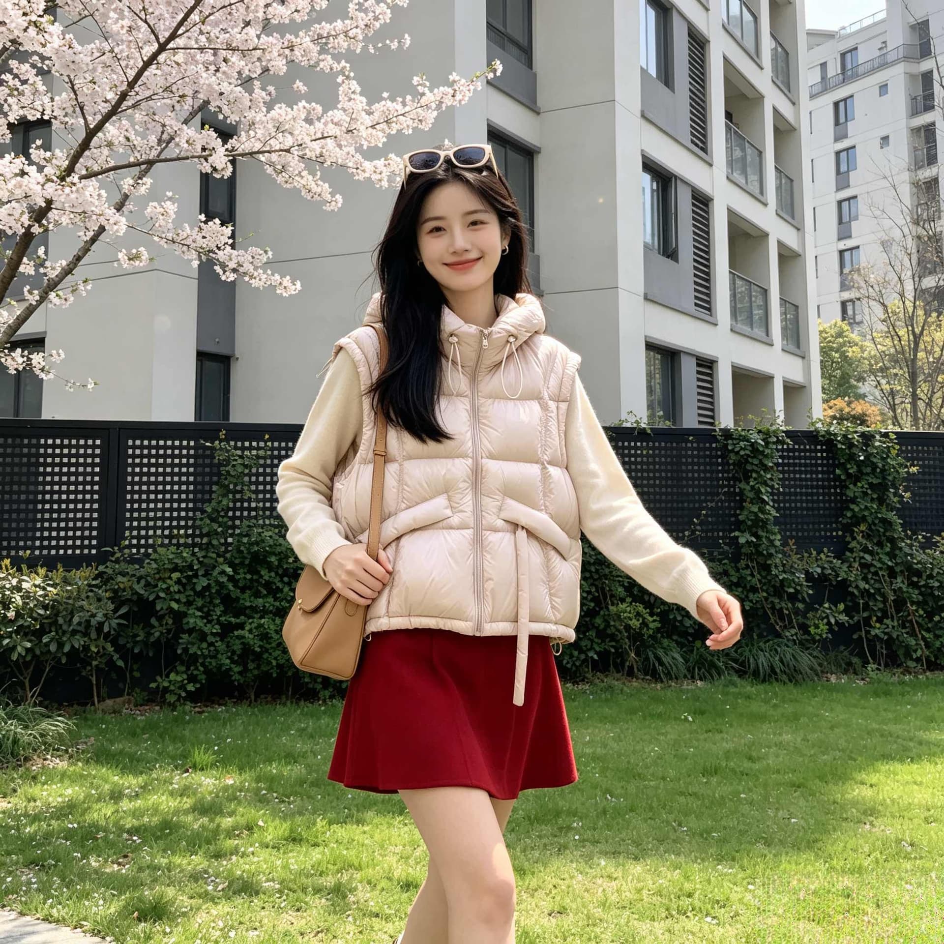 부드러운 바람 연령 감소 루즈핏 빅 사이즈 작은 키 민소매 어깨 두꺼운 보온 면 의류 조끼 재킷 여성 레저 트렌디 상세 이미지 9