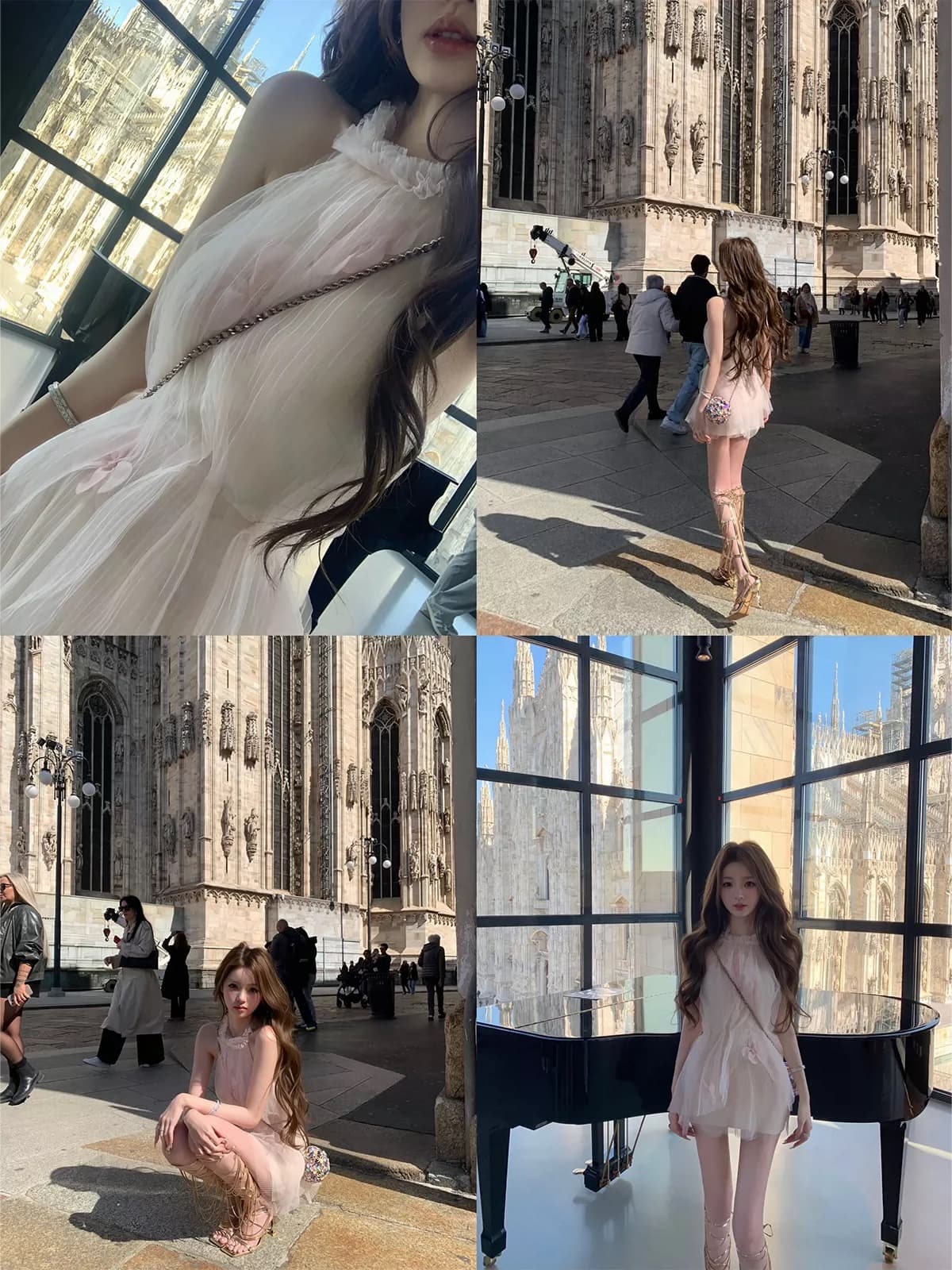 너 ~ 중 게으른 llanrome. 난파선 보물 둘 색상 똑똑한 3 차원 수공 꽃 망사 드레스 상세 이미지 5