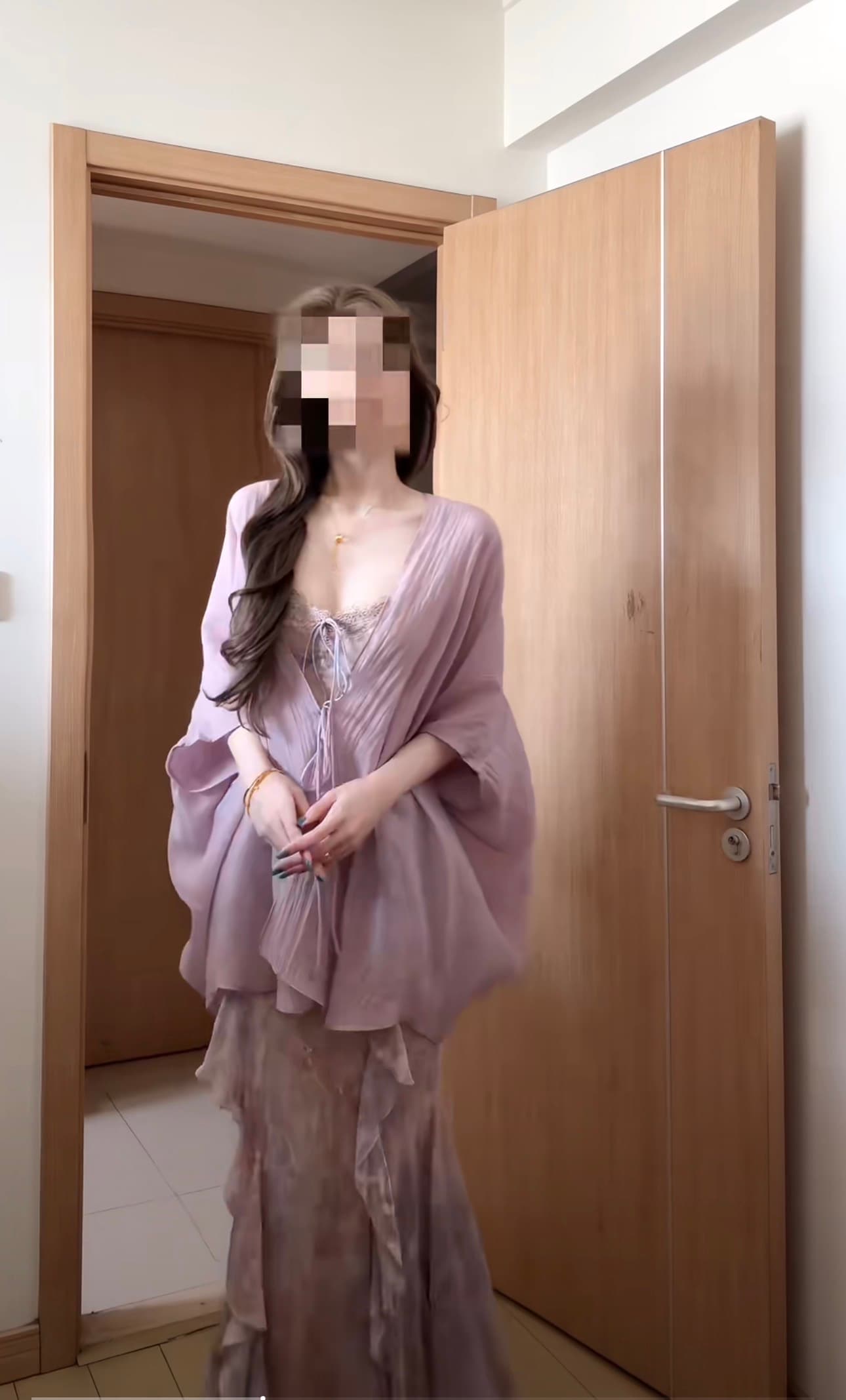 solo 폭발 폭발 暮 시간 꽃 차오 헤일로 염색 꽃무늬 여성 드레스 프랑스식 자수 패치워크 오프숄더 슬립 롱 스커트 이미지 2