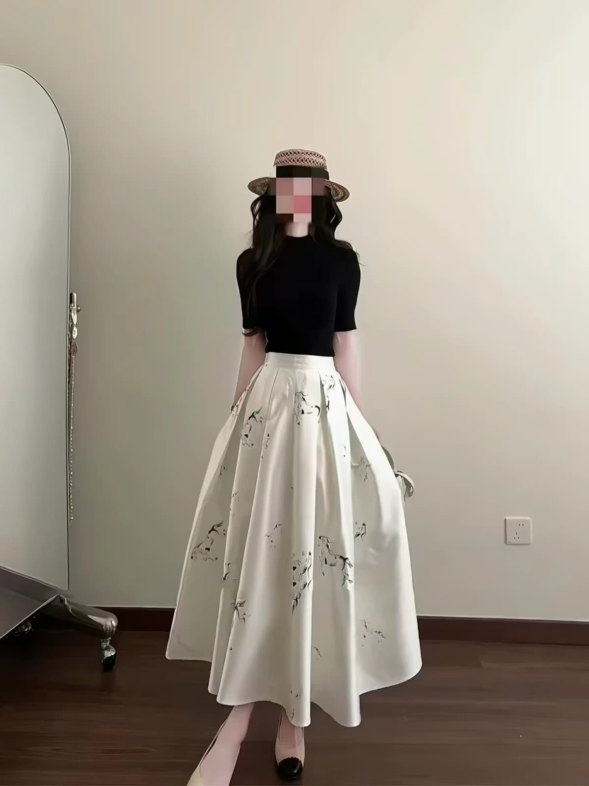 한 부서 고급 센스 착용 가져 가라. 전체 집합 부드러운 바람 고유 한 슈퍼 잘 생긴 맨위 반신 스커트 투피스 슈트 상세 이미지 2