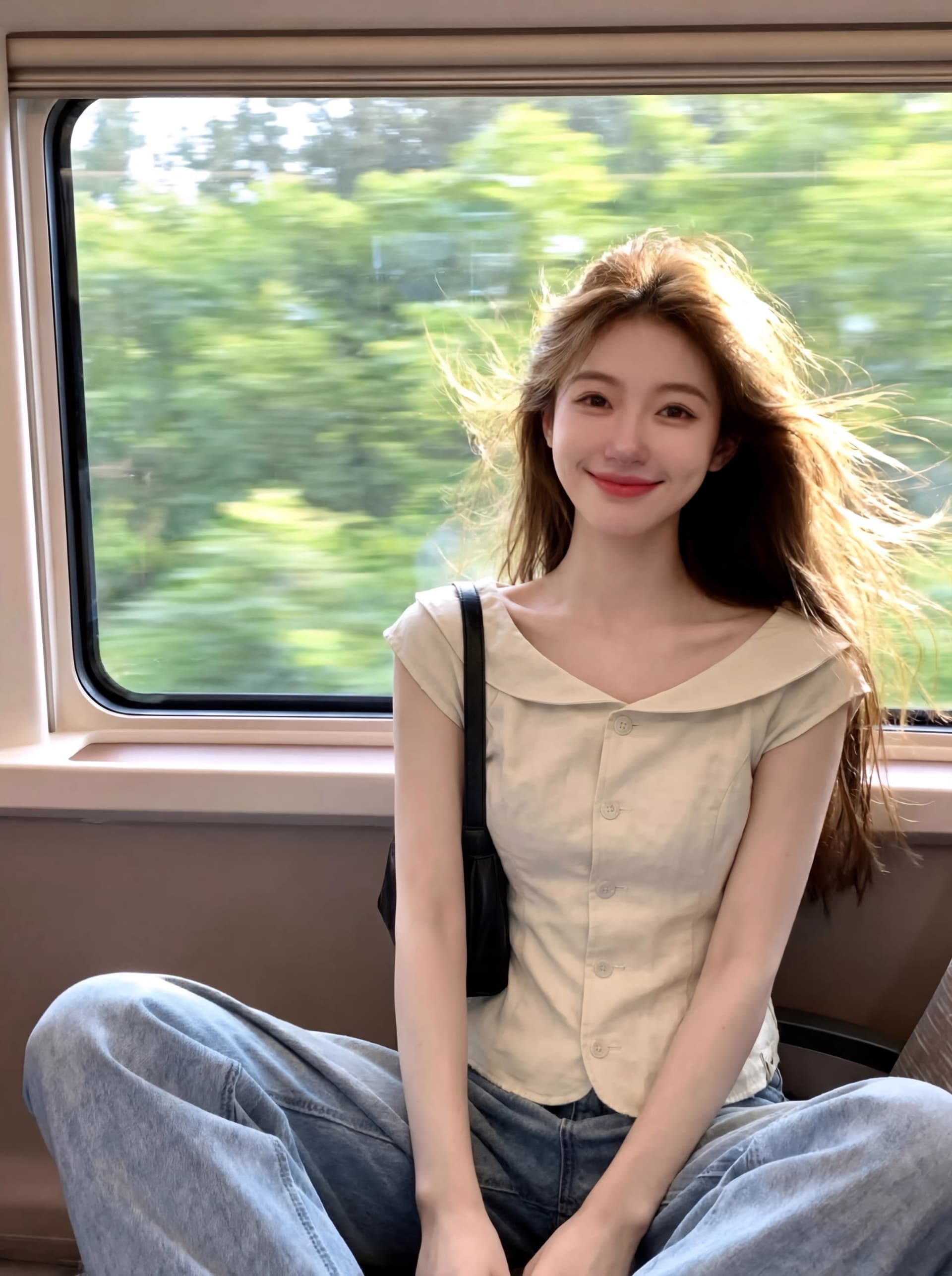 한 부서 ins 부드러운 달콤함 인형 폴로 칼라 작은 셔츠 여성 2026 여름 디자인 센스 연령 감소 몸매 가꾸기 다용도 셔츠 상세 이미지 1