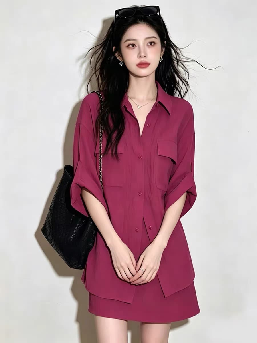 여름 착용 가져 가라. 전체 집합 2026 빛 요리 한 디자인 센스 작은 대중 아니요 명중 섹션 고유 한 아름다운 치마 세트 투피스 세트 이미지 4