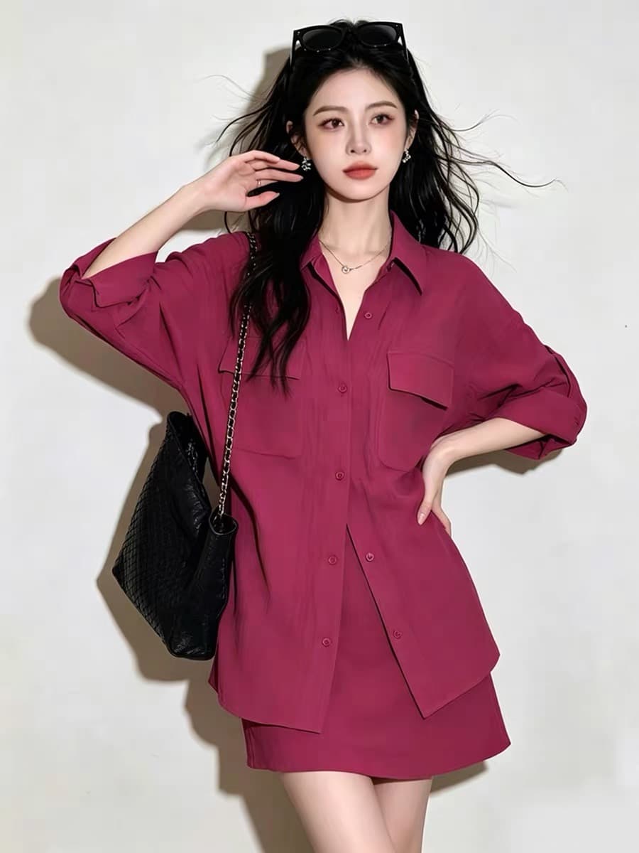 여름 착용 가져 가라. 전체 집합 2026 빛 요리 한 디자인 센스 작은 대중 아니요 명중 섹션 고유 한 아름다운 치마 세트 투피스 세트 상세 이미지 2
