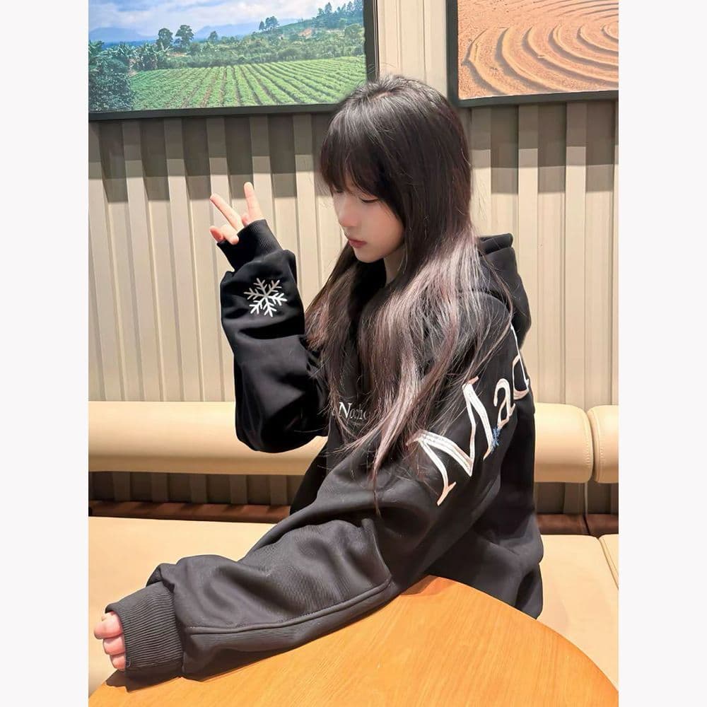 2026 새로운 순면 자수 패치워크 원본 솜씨 국가 트렌디 자수 패치워크 디자인 센스 후드티 상세 이미지 15