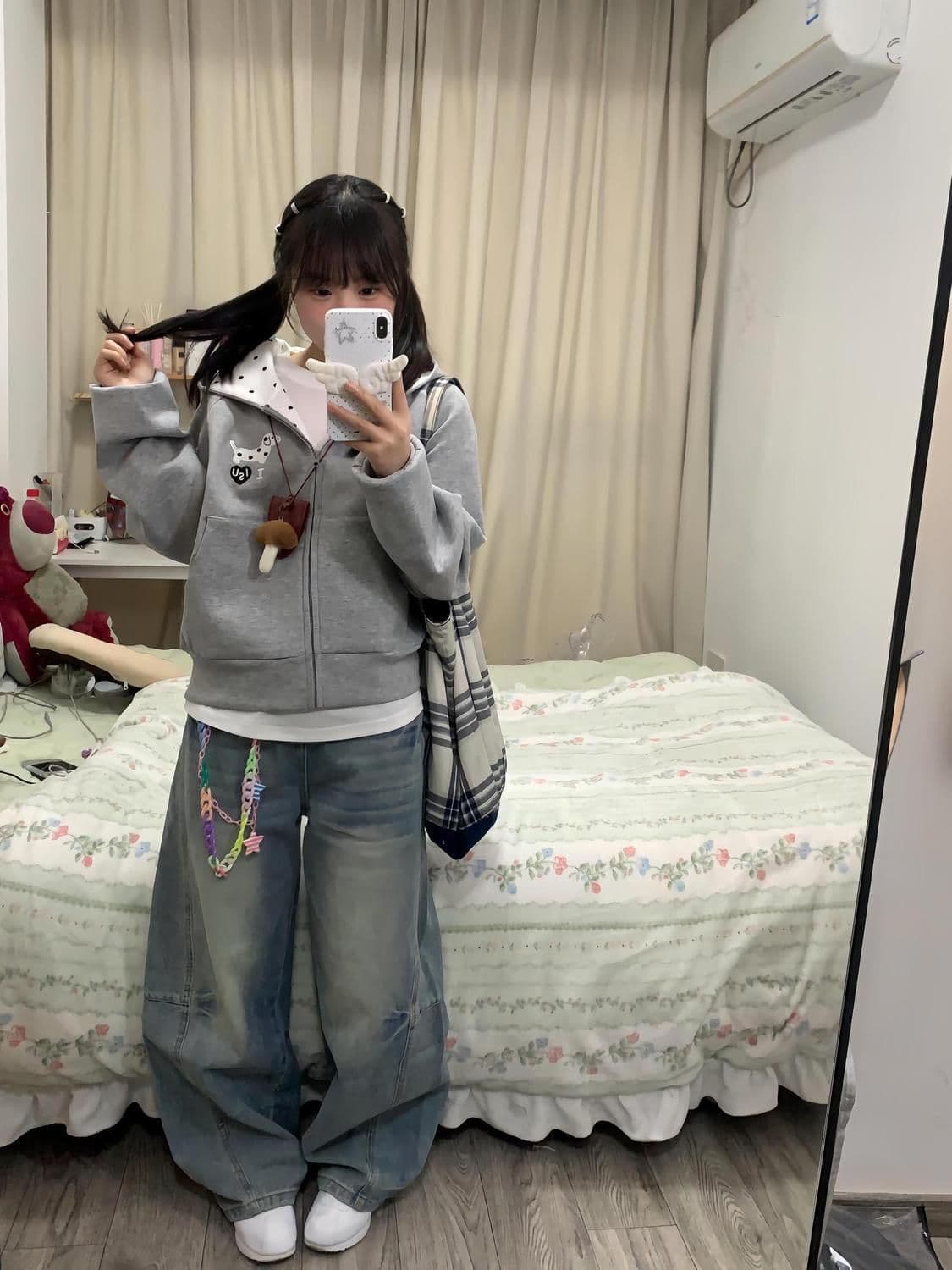 새로운 순면 원본 솜씨 모자 패치워크 도트 무늬 지퍼 양면 패치워크 도트 무늬 자수 상세 이미지 5