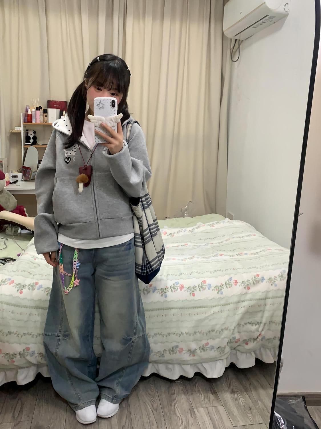 새로운 순면 원본 솜씨 모자 패치워크 도트 무늬 지퍼 양면 패치워크 도트 무늬 자수 상세 이미지 6