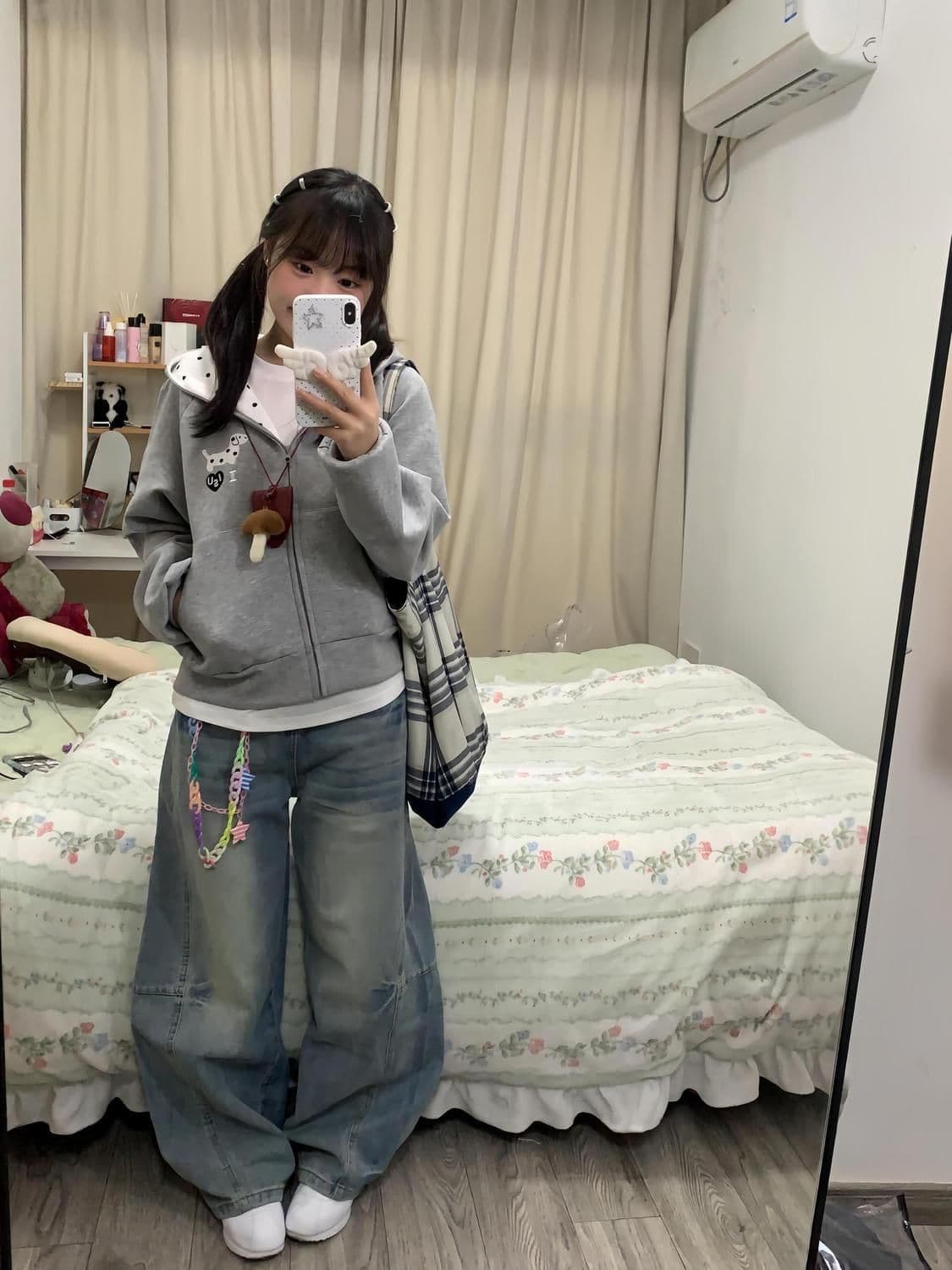 새로운 순면 원본 솜씨 모자 패치워크 도트 무늬 지퍼 양면 패치워크 도트 무늬 자수 상세 이미지 8