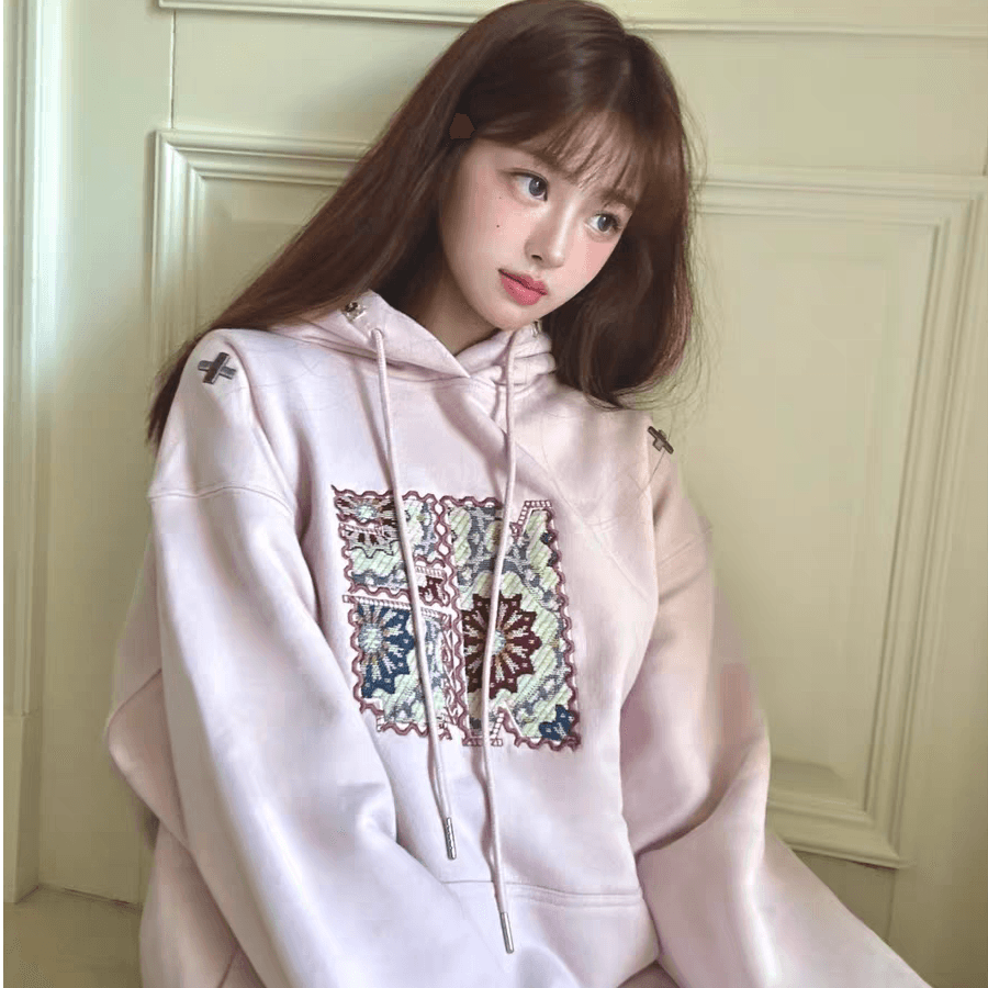 새로운 털이 있는 얇은 스타일 원본 솜씨 소매 구멍 압력 라인 작은 샤넬 스타일 자수 순면 상세 이미지 4