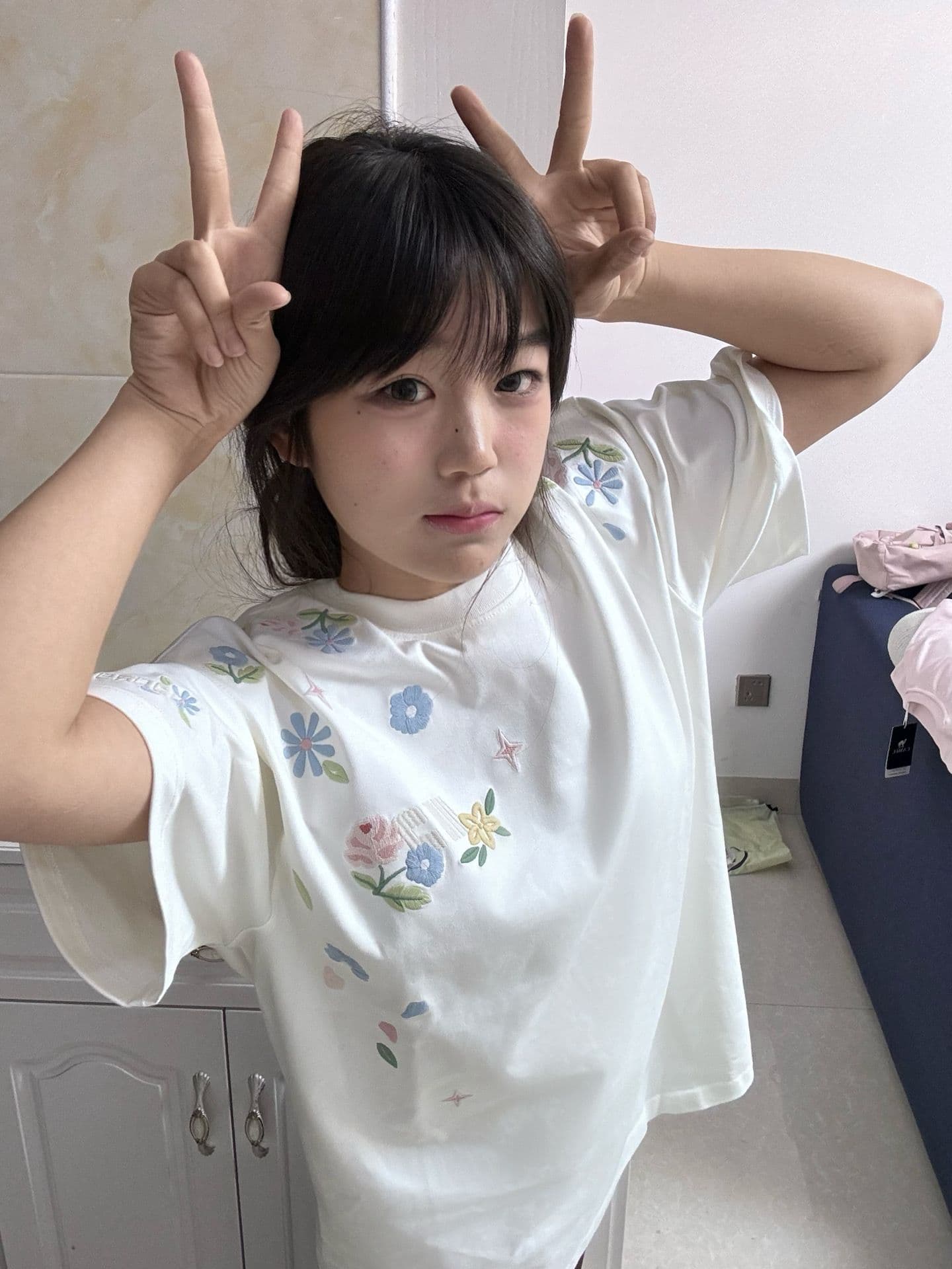 새로운 됐어. 개체 같은 단락 맞춤 원단 불 투수 있음 질감 전후 자수 네리 가게 천 이미지 2