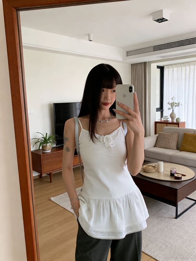 새로운 순면 스트랩 주름 조끼 슬립 몸매 가꾸기 레이스 치마 인사이드 잡아라. 의류 상세 이미지 6