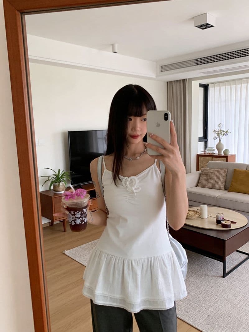 새로운 순면 스트랩 주름 조끼 슬립 몸매 가꾸기 레이스 치마 인사이드 잡아라. 의류 상세 이미지 7