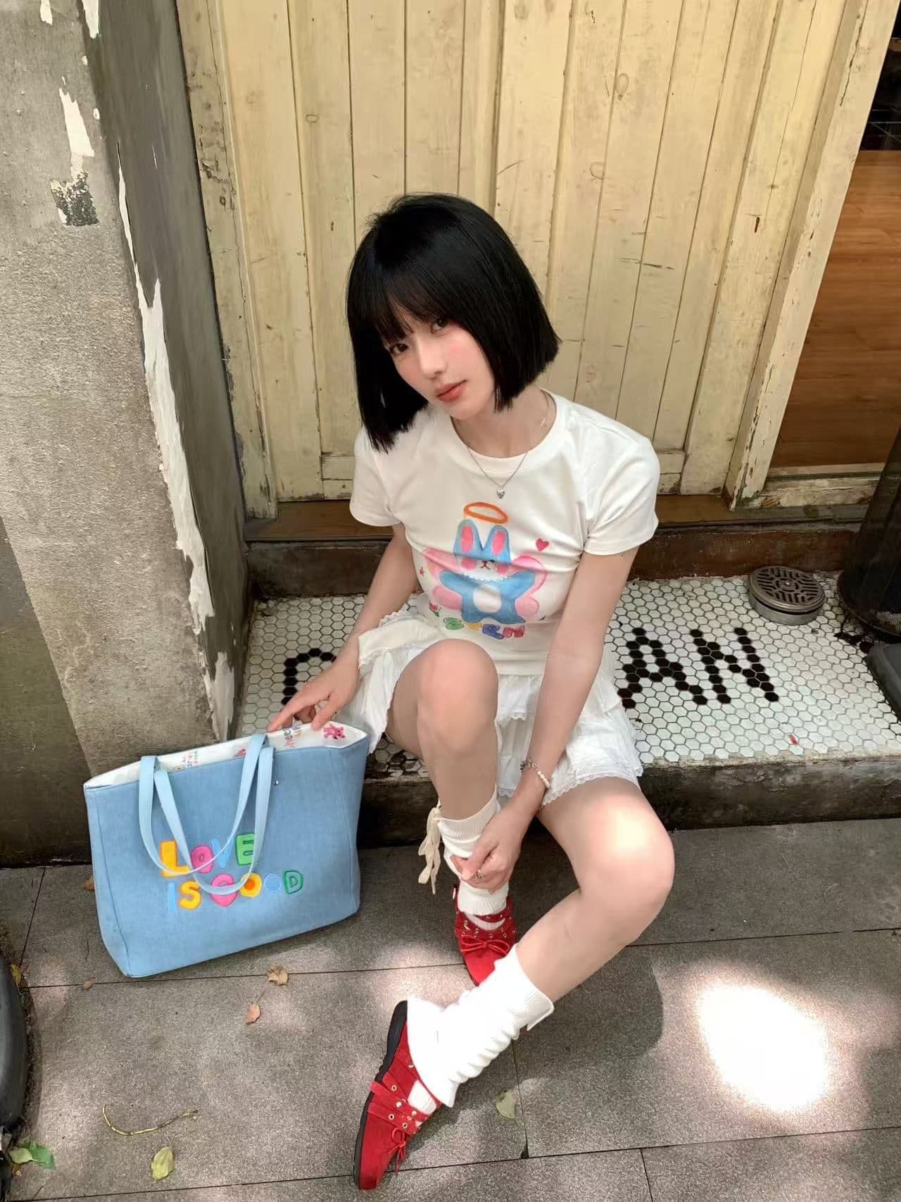 새로운 출처 생방송 품질 패키지 칼라 높은 탄력성 몸매 가꾸기 만화 토끼 상세 이미지 5