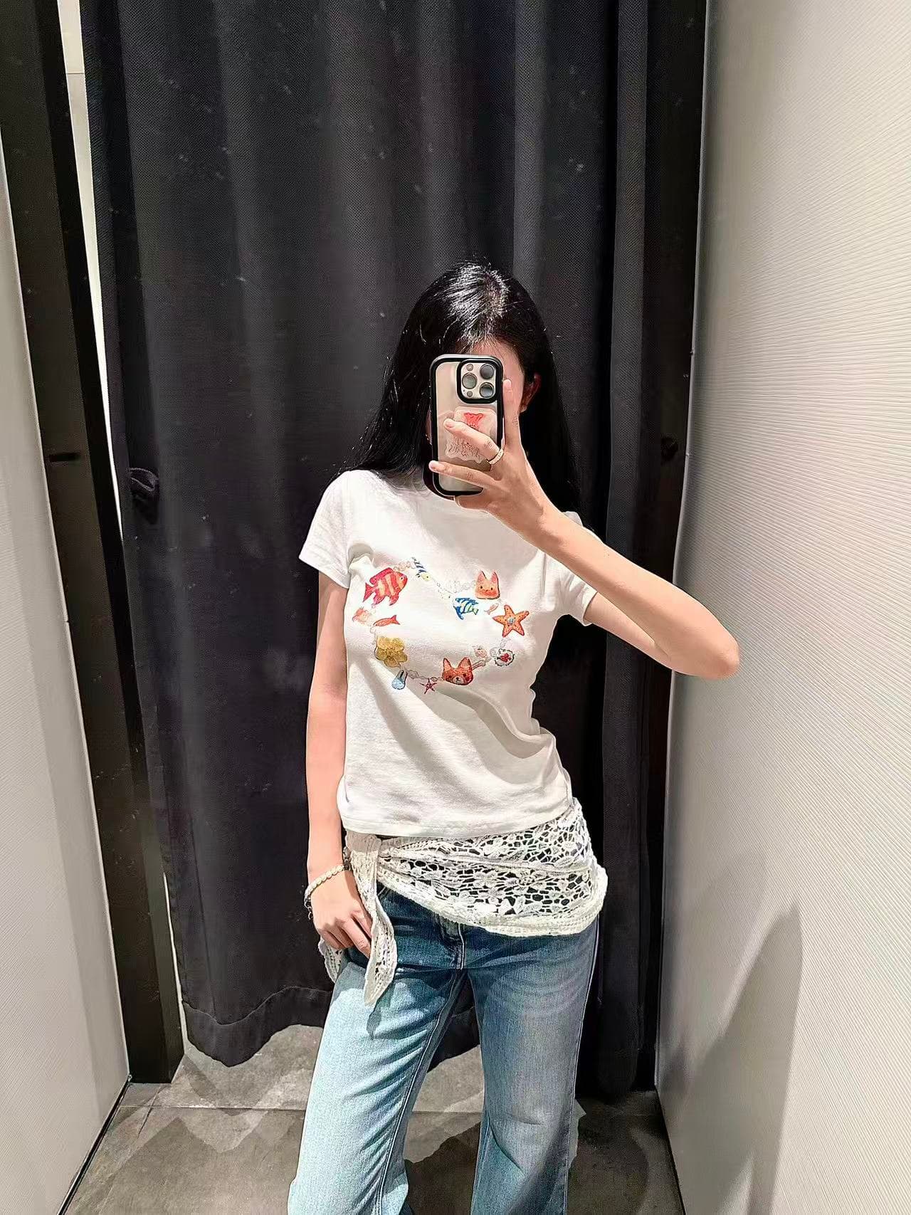새로운 생방송 품질 이후 패키지 칼라 높은 탄력성 몸매 가꾸기 t 만화 체인 이미지 4