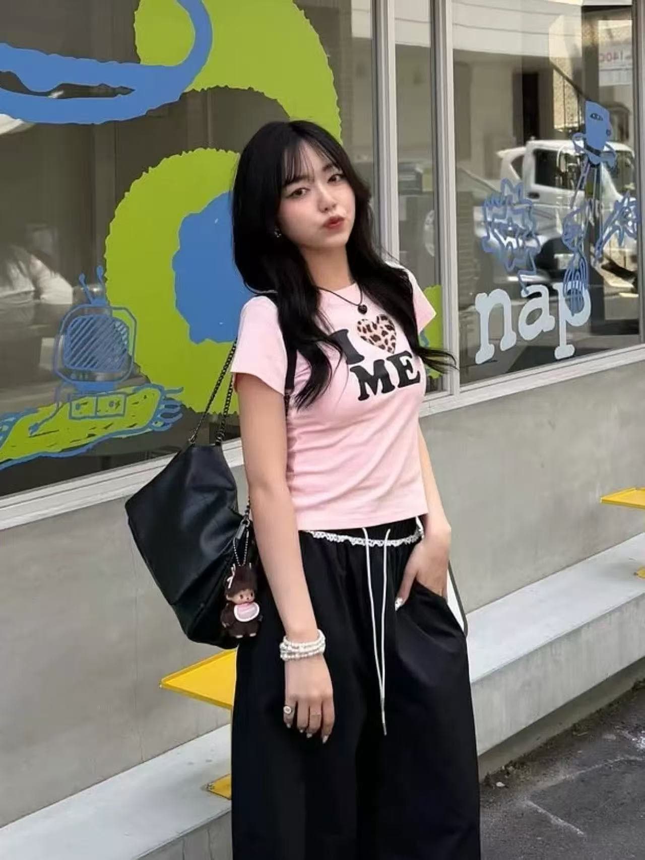 새로운 출처 생방송 품질 레오파드 무늬 하트 이후 패키지 칼라 높은 탄력성 몸매 가꾸기 맨위 상세 이미지 5