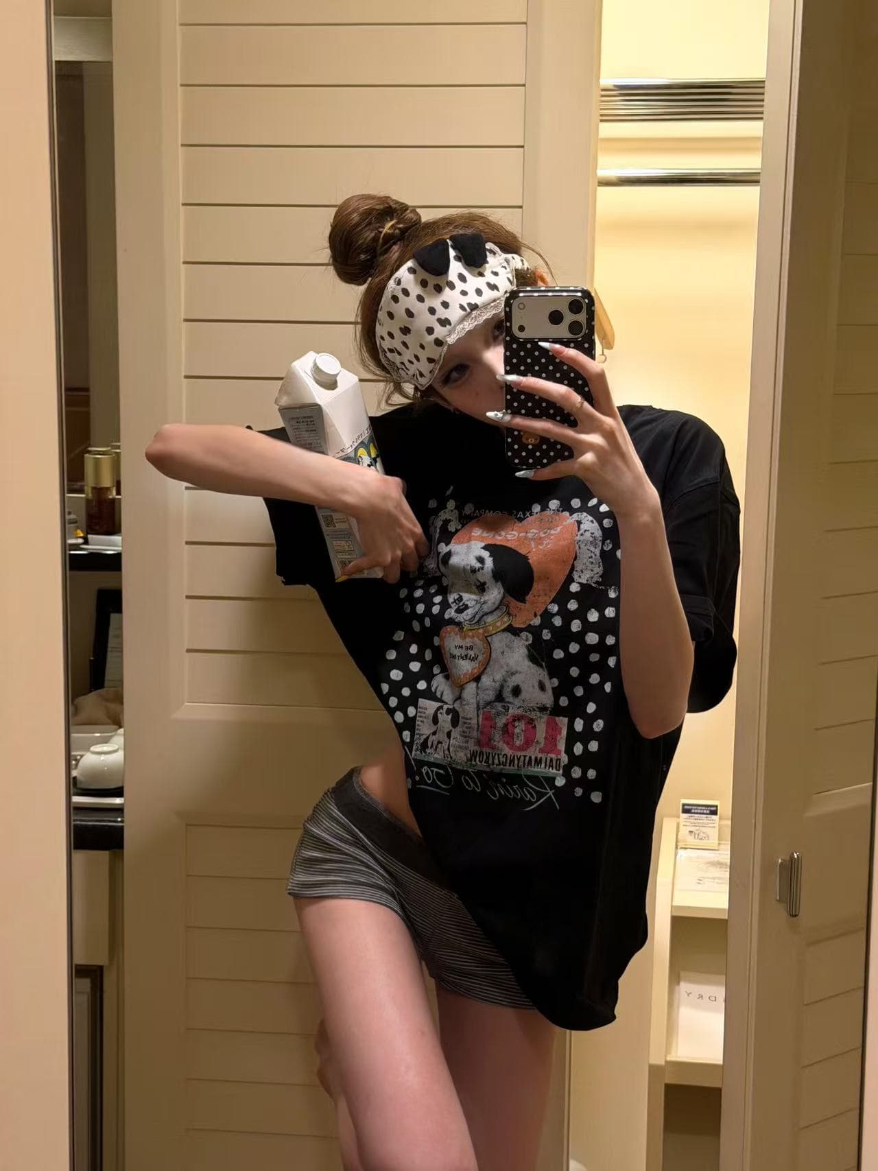 새로운 출처 생방송 품질 개 프린트 이후 패키지 칼라 티셔츠 상세 이미지 2