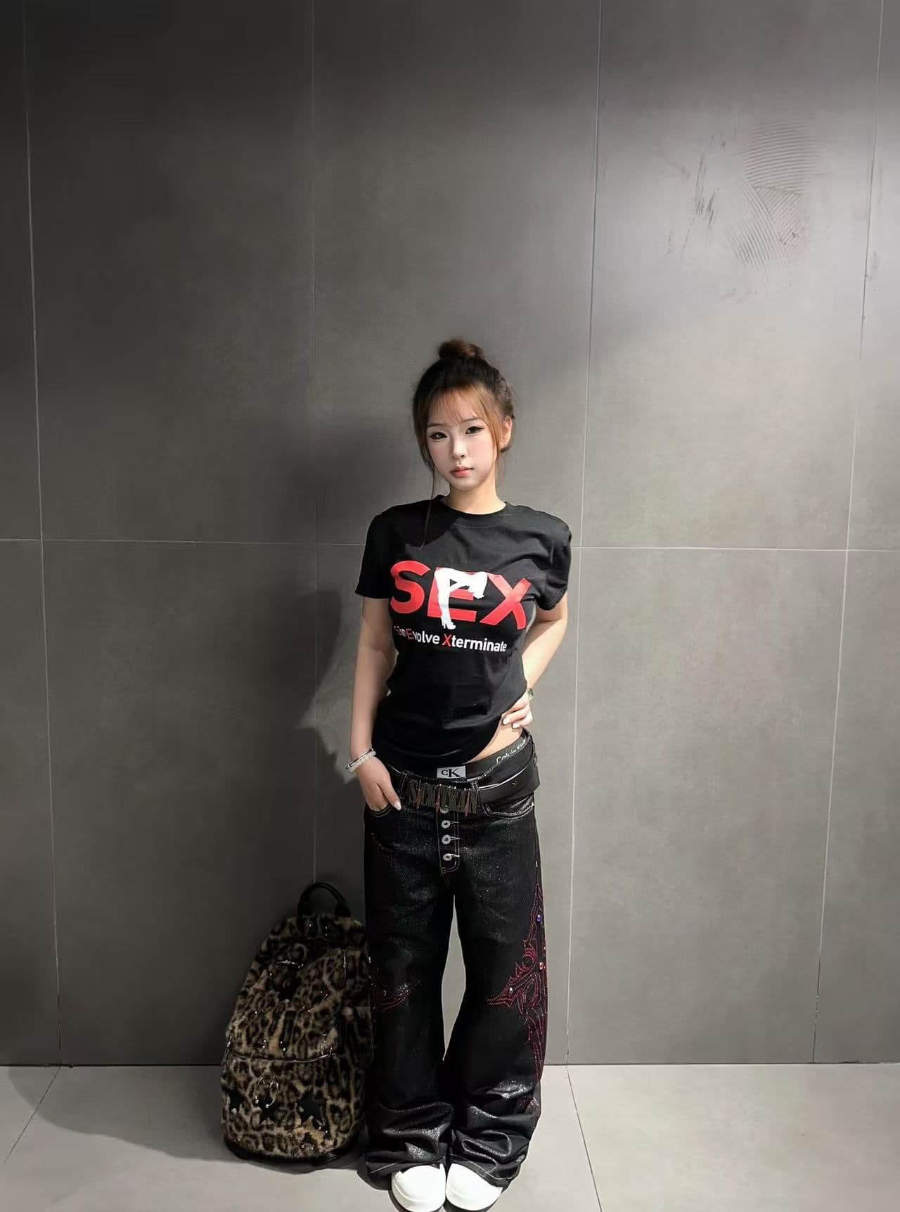 새로운 출처 생방송 품질 이후 패키지 칼라 높은 탄력성 몸매 가꾸기 초상화 알파벳 상세 이미지 4