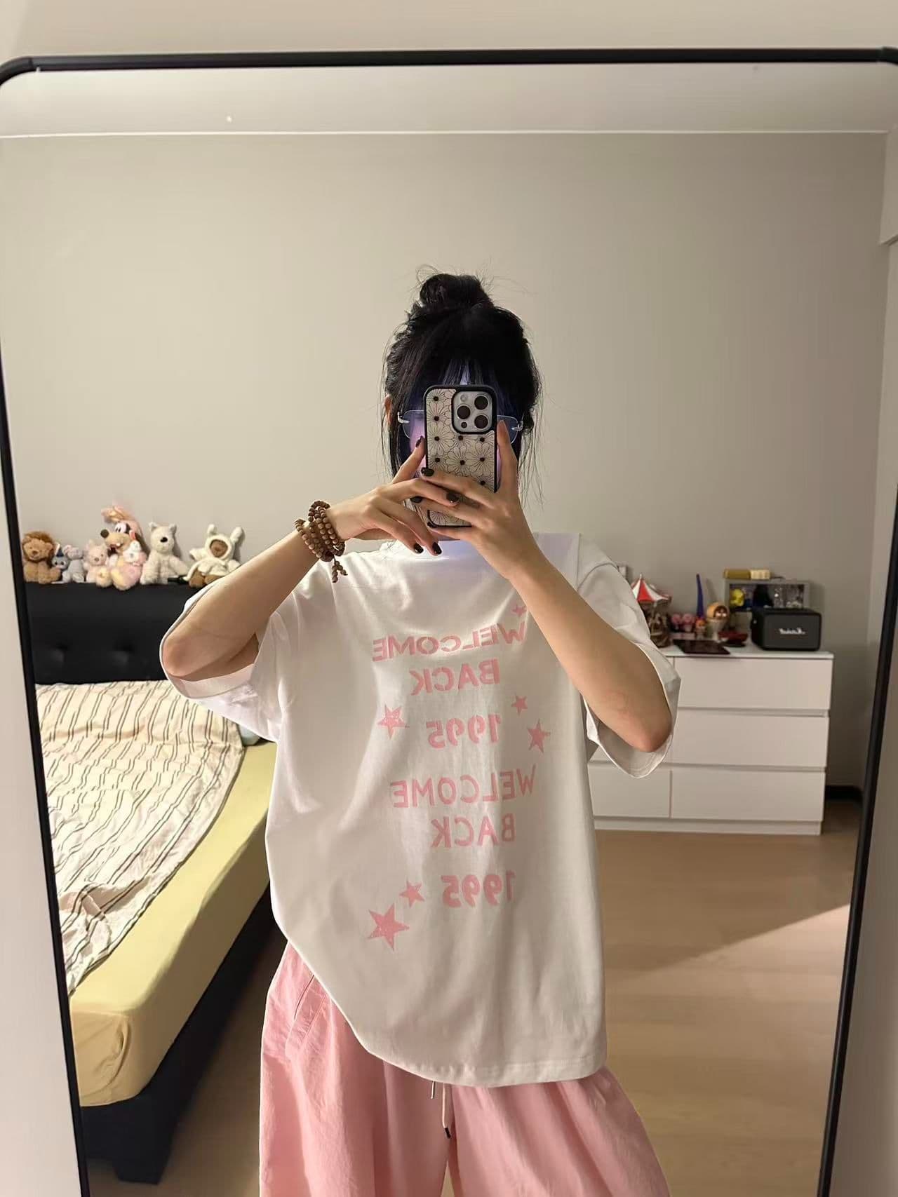 새로운 출처 생방송 품질 이후 패키지 칼라 티셔츠 알파벳 프린트 맨위 이미지 2