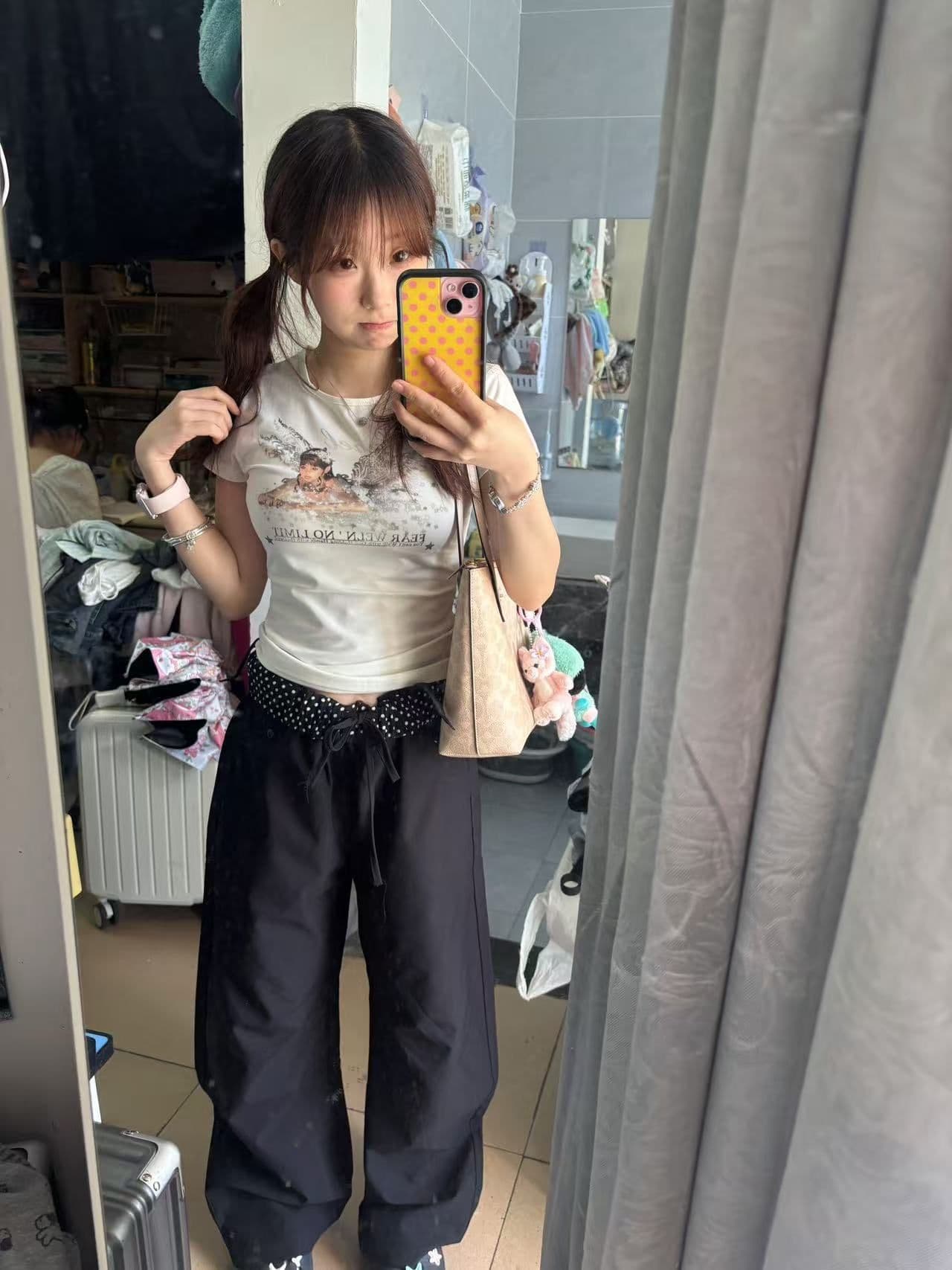 새로운 출처 생방송 품질 이후 패키지 칼라 높은 탄력성 몸매 가꾸기 천사 프린트 상세 이미지 5