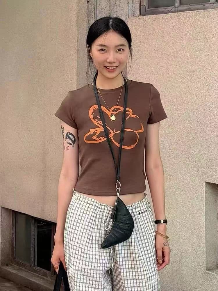 새로운 출처 생방송 품질 이후 패키지 칼라 높은 탄력성 몸매 가꾸기 꽃 프린트