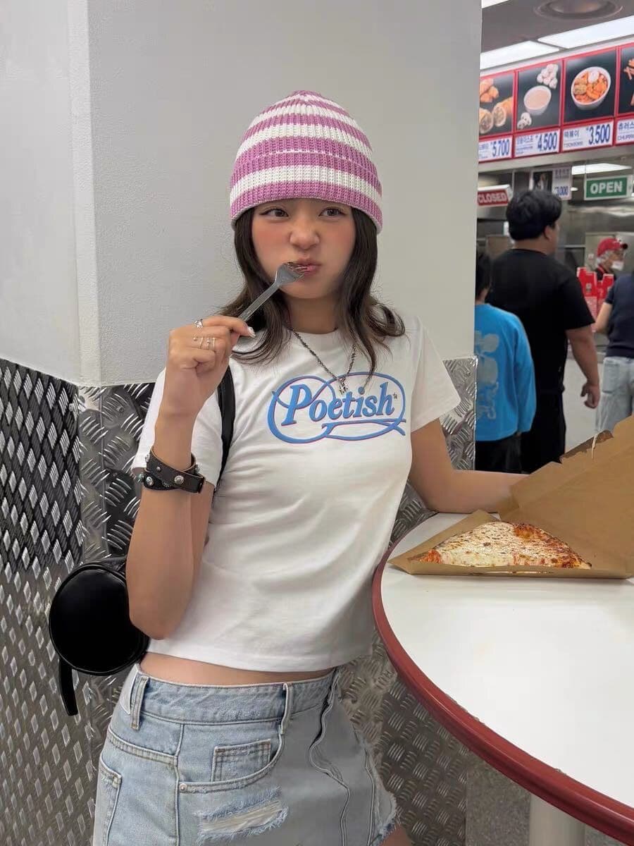 새로운 생방송 품질 이후 패키지 칼라 높은 탄력성 몸매 가꾸기 티셔츠 알파벳 프린트 이미지 2