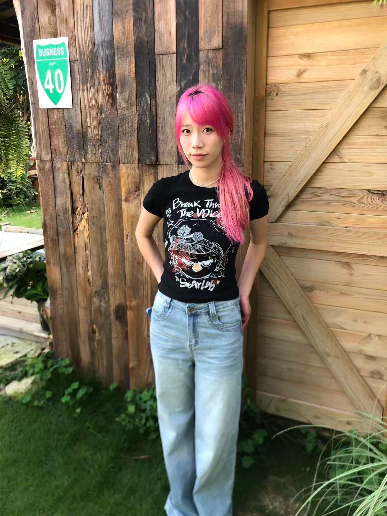 새로운 출처 생방송 품질 이후 패키지 칼라 높은 탄력성 몸매 가꾸기 만화 프린트 이미지 4