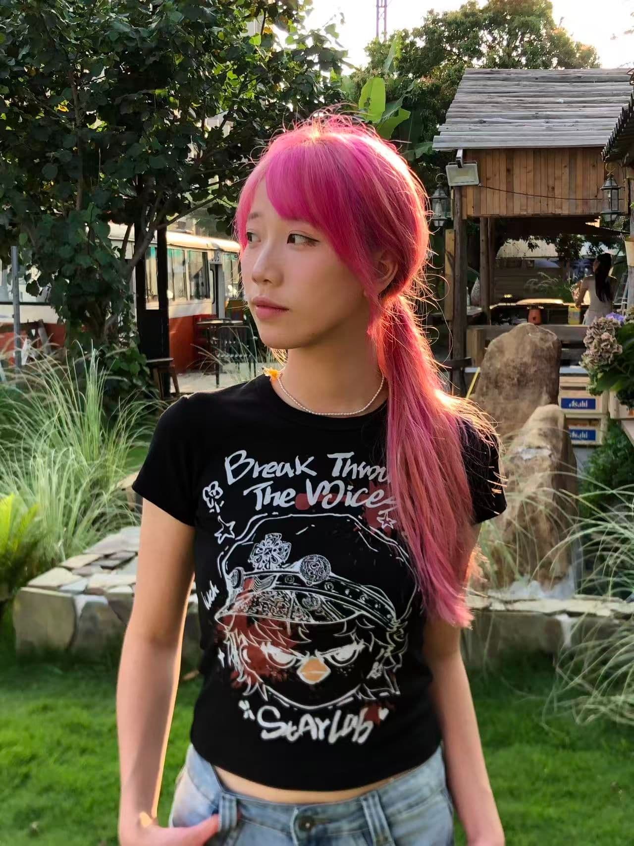 새로운 출처 생방송 품질 이후 패키지 칼라 높은 탄력성 몸매 가꾸기 만화 프린트 상세 이미지 2