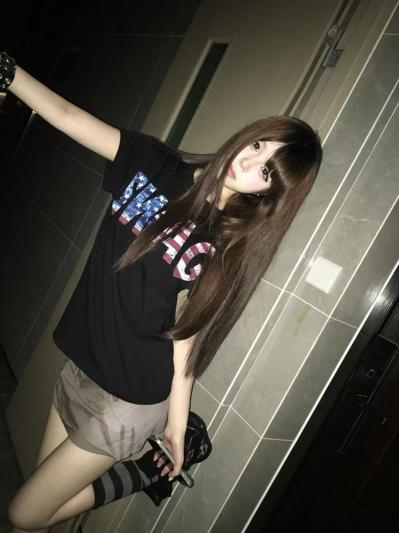 새로운 출처 생방송 품질 이후 패키지 칼라 신축성 몸매 가꾸기 알파벳 프린트 상세 이미지 6