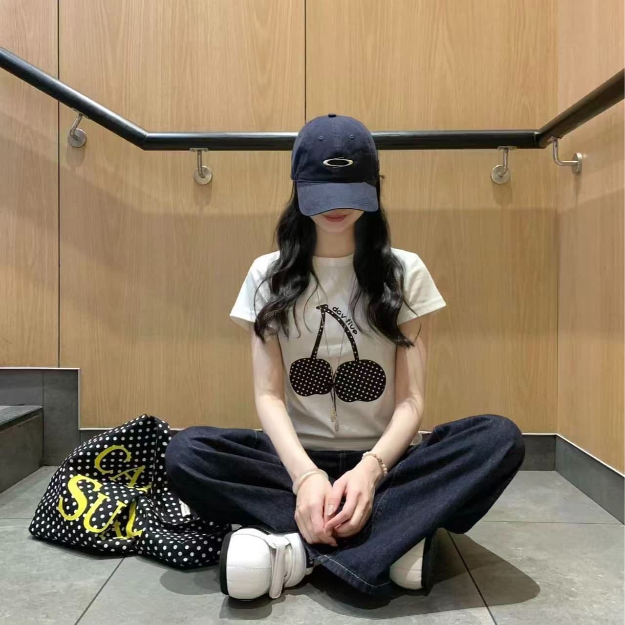 새로운 출처 생방송 품질 이후 패키지 칼라 높은 탄력성 몸매 가꾸기 도트 무늬 체리 이미지 5