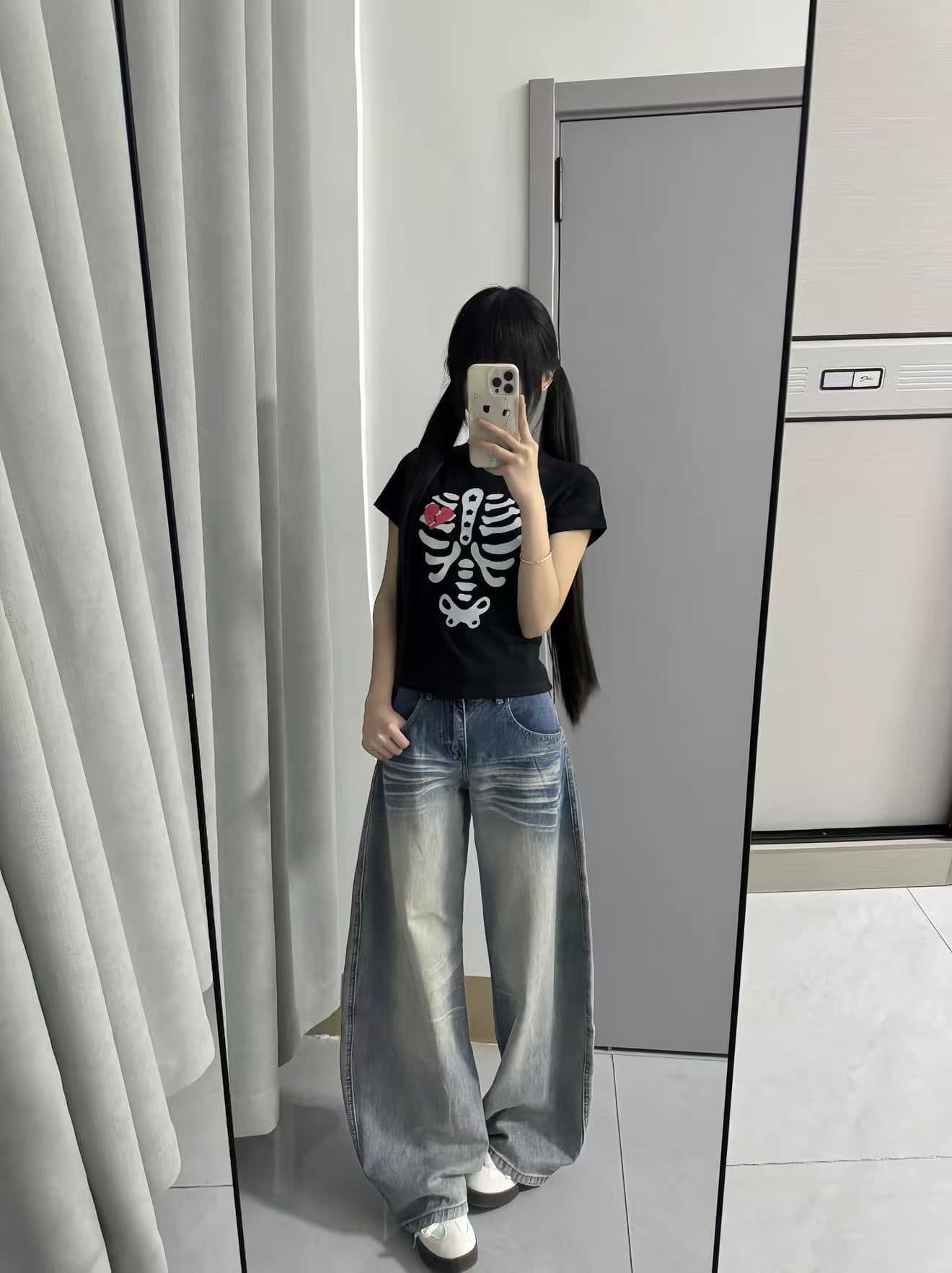 새로운 출처 생방송 품질 이후 패키지 칼라 신축성 몸매 가꾸기 뼈 프린트 상세 이미지 4