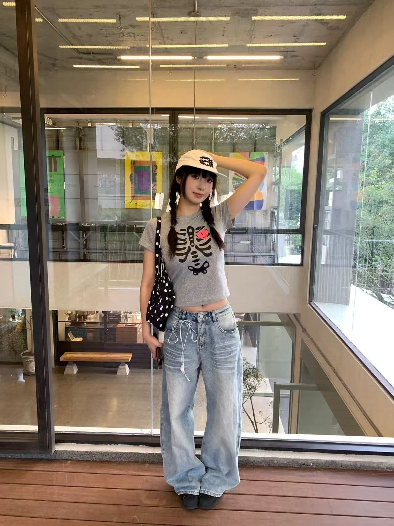 새로운 출처 생방송 품질 이후 패키지 칼라 신축성 몸매 가꾸기 뼈 프린트 상세 이미지 10