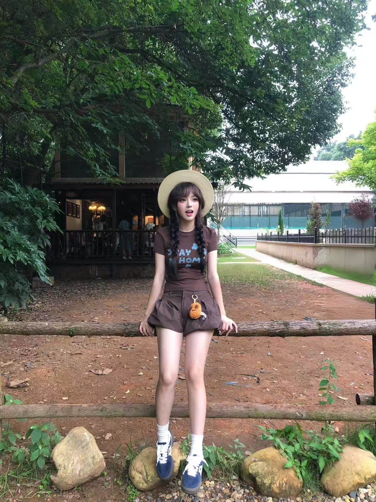 새로운 출처 생방송 품질 이후 패키지 칼라 신축성 몸매 가꾸기 알파벳 프린트 상세 이미지 5