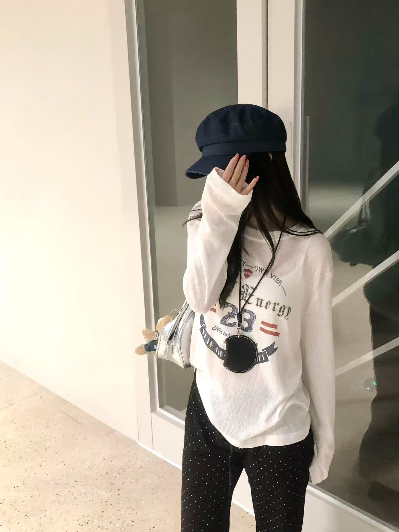 새로운 생방송 품질 긴팔 티셔츠 태양 보호 셔츠 기본 셔츠 블라우스 루즈핏 숫자 프린트 상세 이미지 5