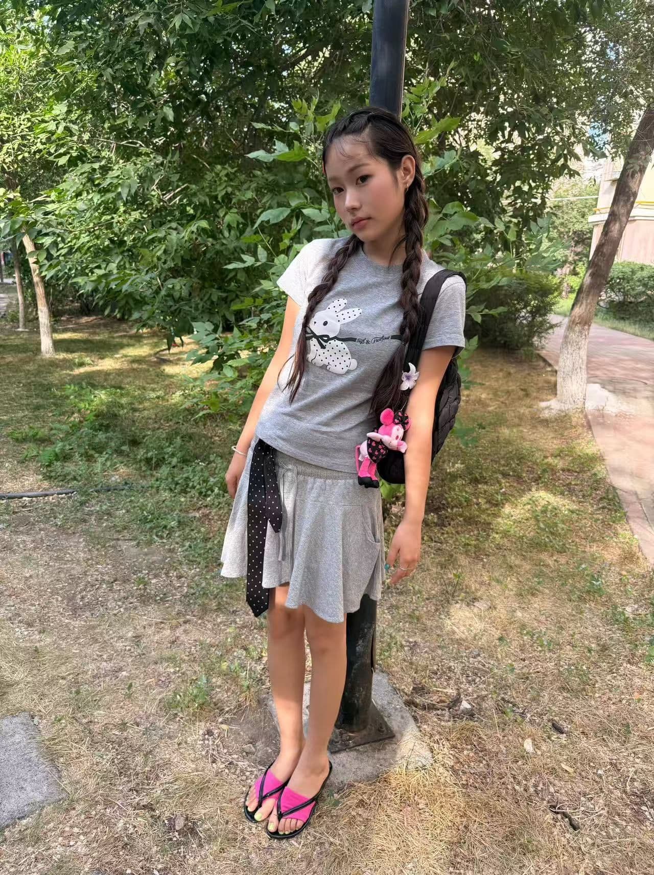 새로운 출처 생방송 품질 이후 패키지 칼라 높은 탄력성 몸매 가꾸기 토끼 프린트 상세 이미지 7