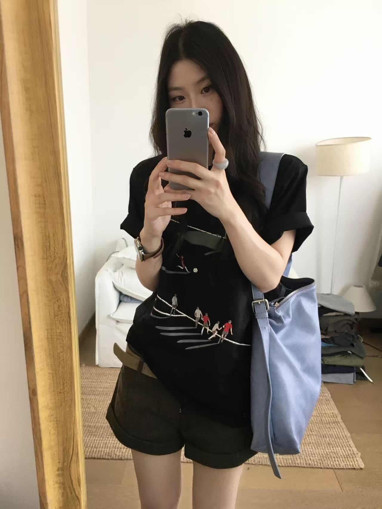 새로운 출처 생방송 품질 이후 패키지 칼라 티셔츠 축구 프린트 맨위 이미지 4
