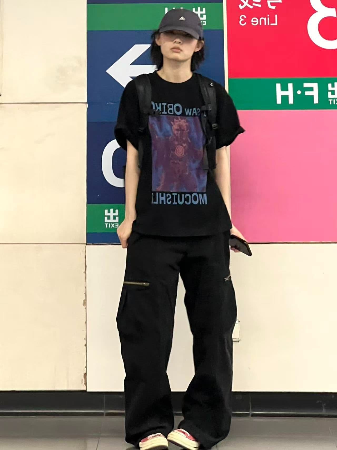 새로운 출처 생방송 품질 이후 패키지 칼라 티셔츠 만화 괴물 프린트 상세 이미지 2