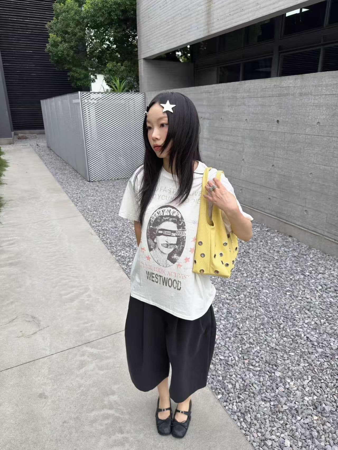 새로운 출처 생방송 품질 이후 패키지 칼라 티셔츠 유럽과 미국 초상화 프린트 상세 이미지 8