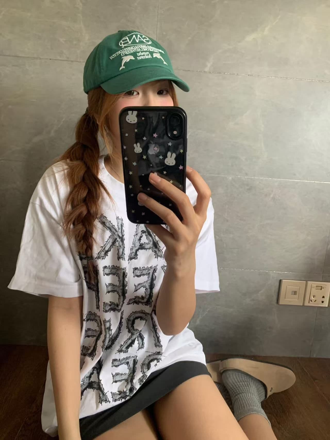 새로운 출처 생방송 품질 이후 패키지 칼라 티셔츠 뒤로 프린트 맨위 이미지 2