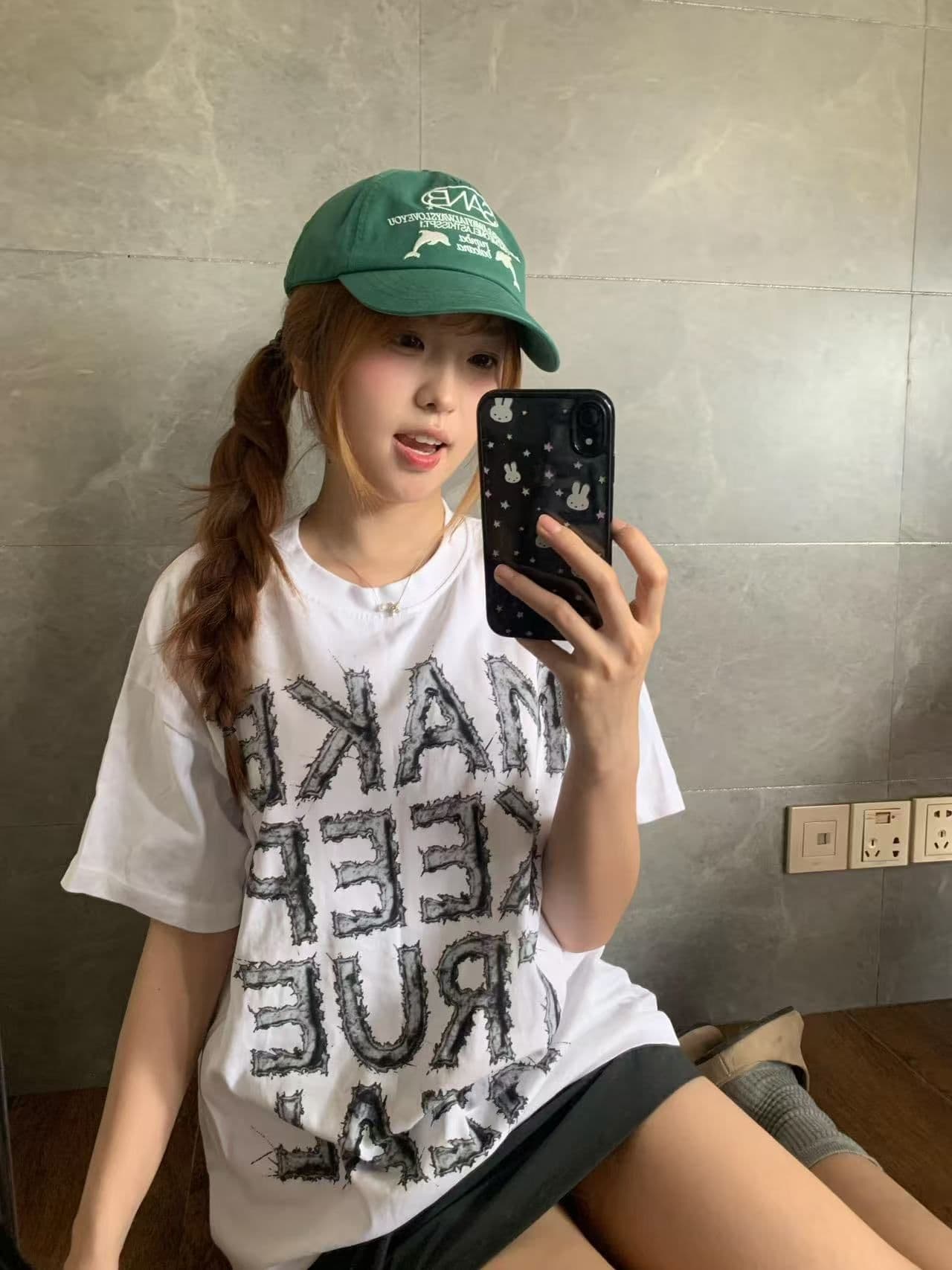 새로운 출처 생방송 품질 이후 패키지 칼라 티셔츠 뒤로 프린트 맨위 상세 이미지 6