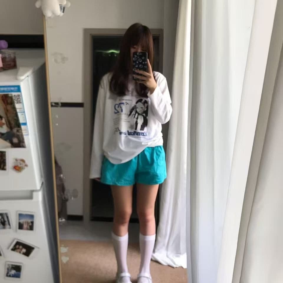 새로운 봄 가을 이후 패키지 칼라 긴팔 라운드 넥 티셔츠 만화 소녀 프린트 이미지 5