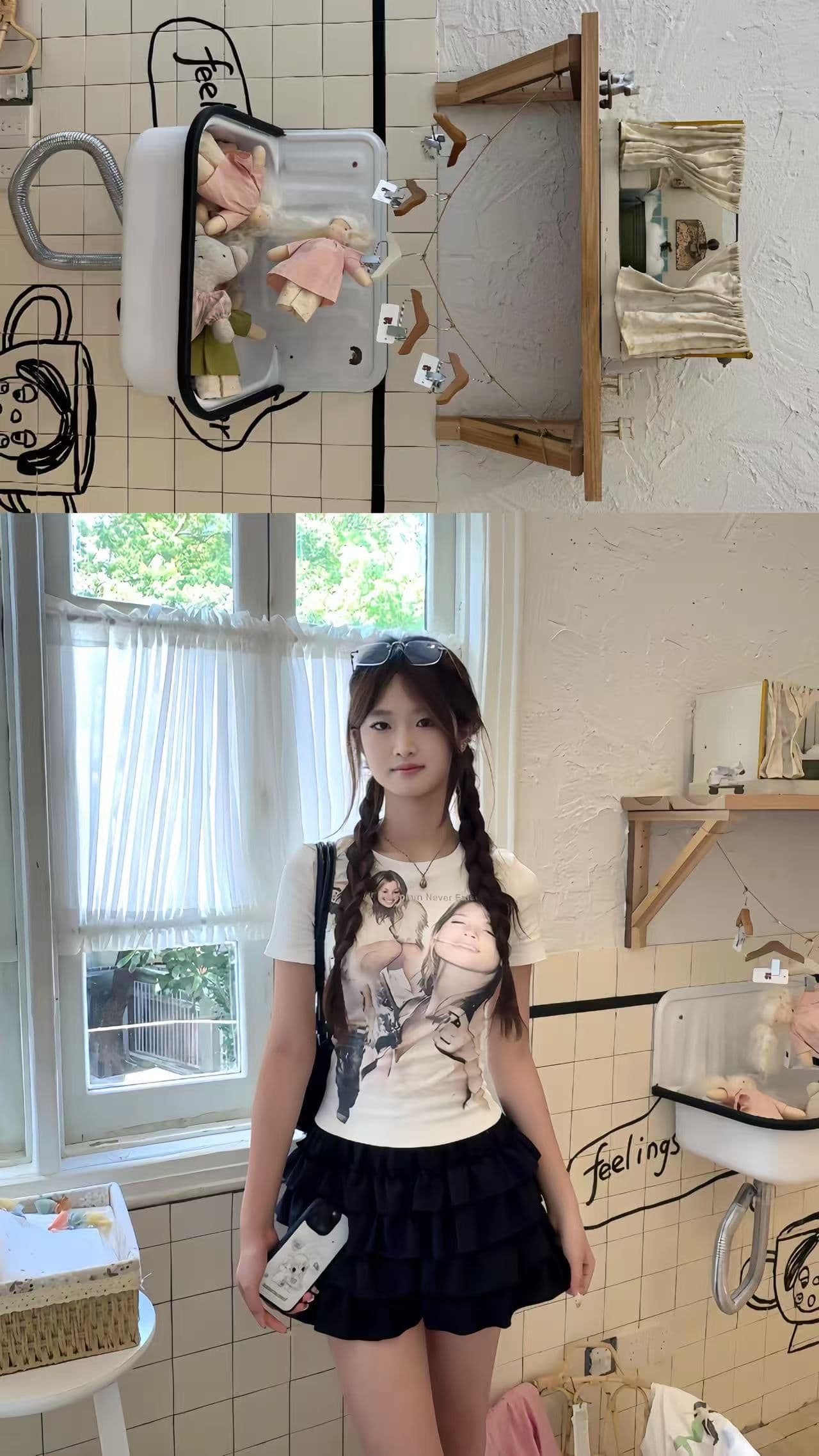 새로운 출처 생방송 품질 이후 패키지 칼라 높은 탄력성 몸매 가꾸기 초상화 프린트 이미지 2