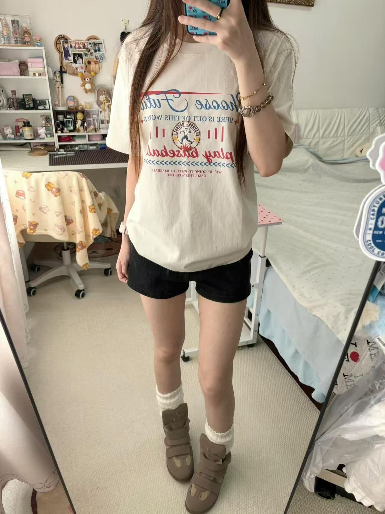 새로운 출처 생방송 품질 이후 패키지 칼라 티셔츠 알파벳 프린트 맨위 상세 이미지 5