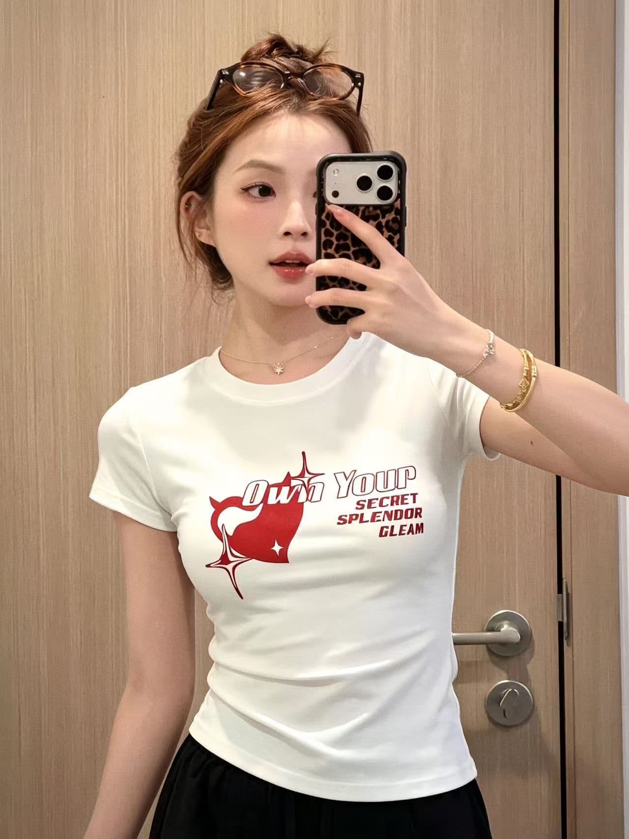 새로운 출처 생방송 품질 이후 패키지 칼라 높은 탄력성 몸매 가꾸기 하트 알파벳 상세 이미지 2