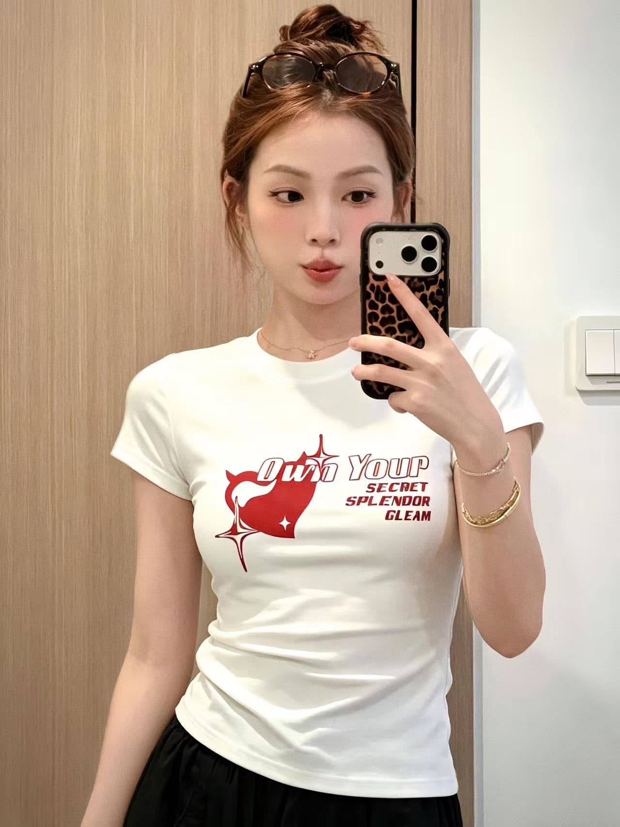 새로운 출처 생방송 품질 이후 패키지 칼라 높은 탄력성 몸매 가꾸기 하트 알파벳 상세 이미지 3