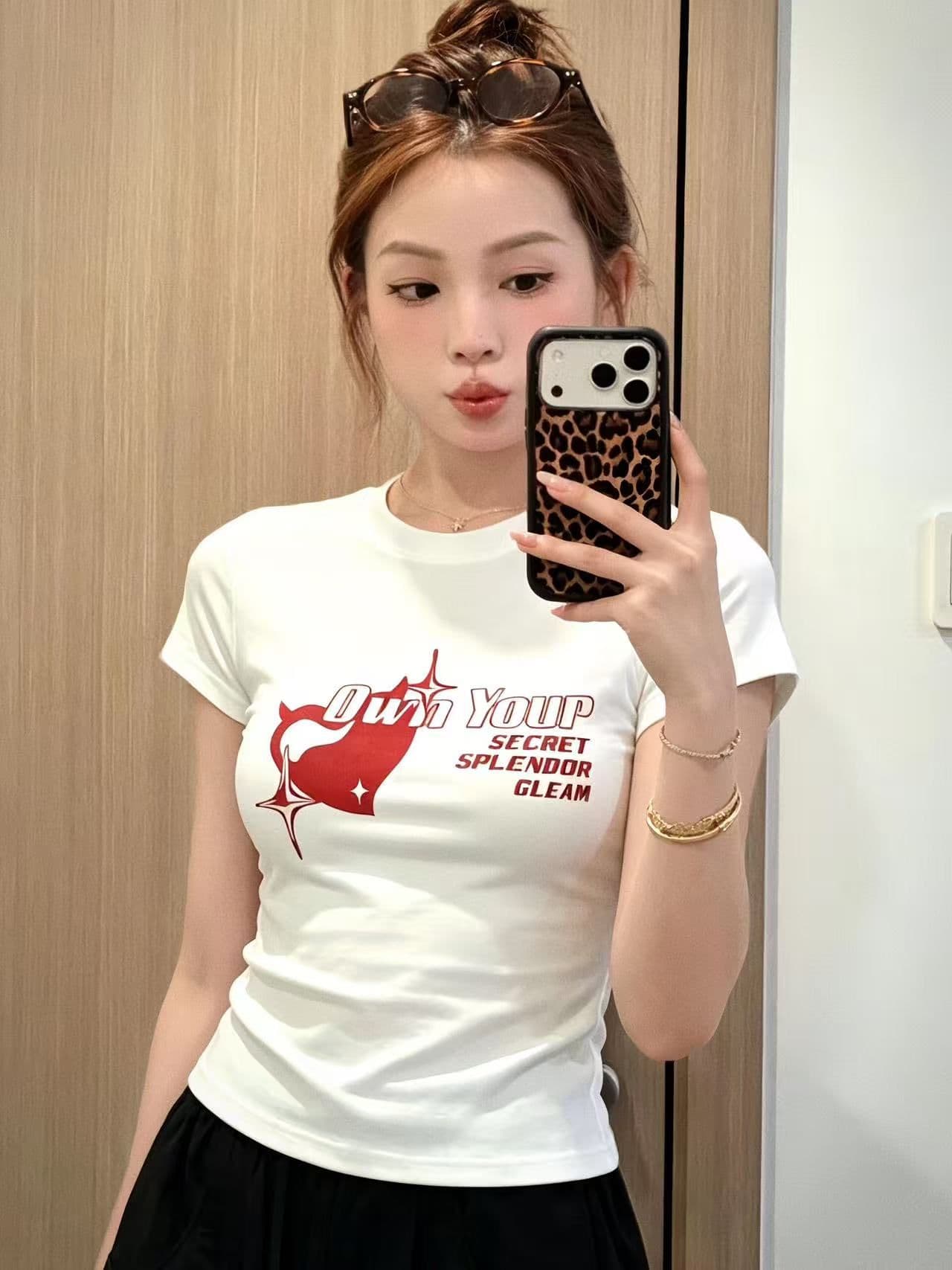새로운 출처 생방송 품질 이후 패키지 칼라 높은 탄력성 몸매 가꾸기 하트 알파벳 상세 이미지 4