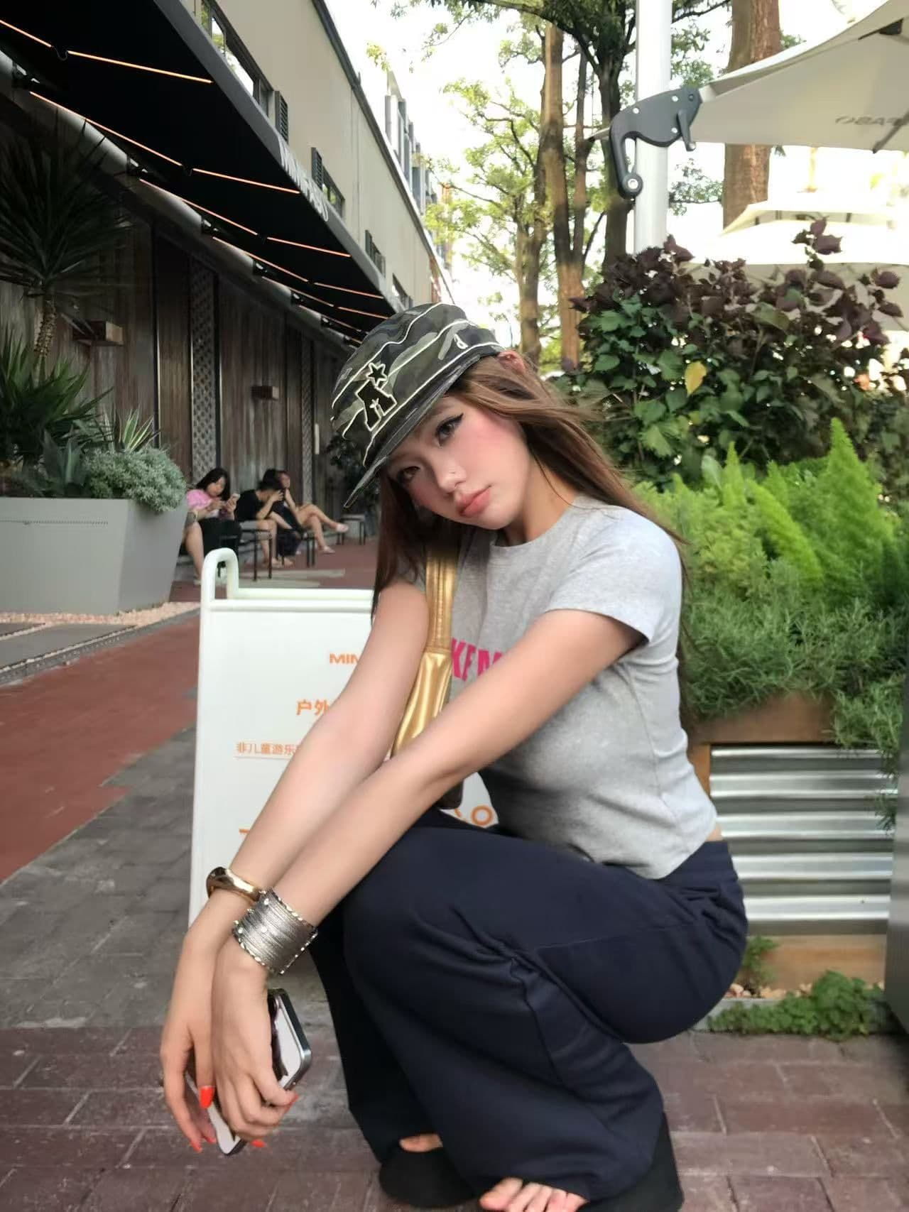 새로운 출처 생방송 품질 이후 패키지 칼라 높은 탄력성 몸매 가꾸기 알파벳 프린트 상세 이미지 6