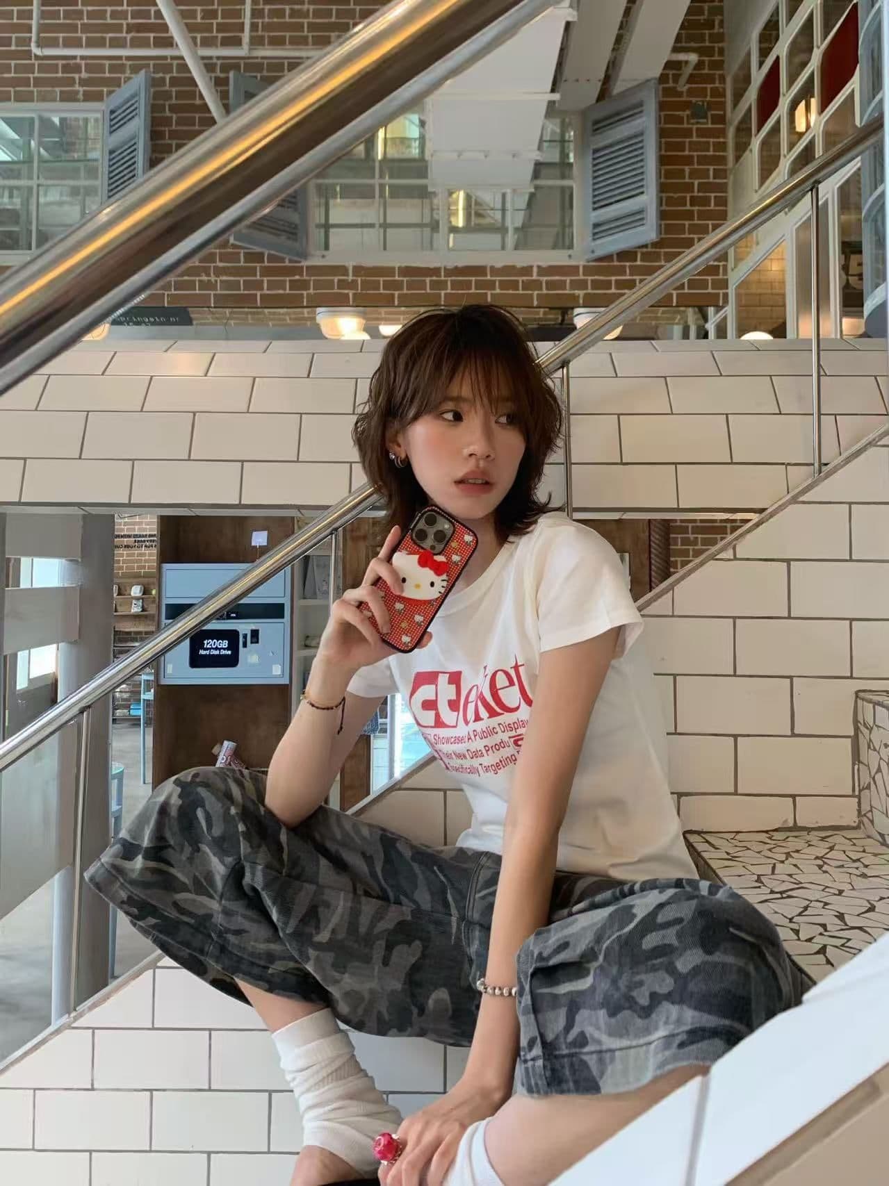 새로운 출처 생방송 품질 이후 패키지 칼라 높은 탄력성 몸매 가꾸기 알파벳 프린트 상세 이미지 10